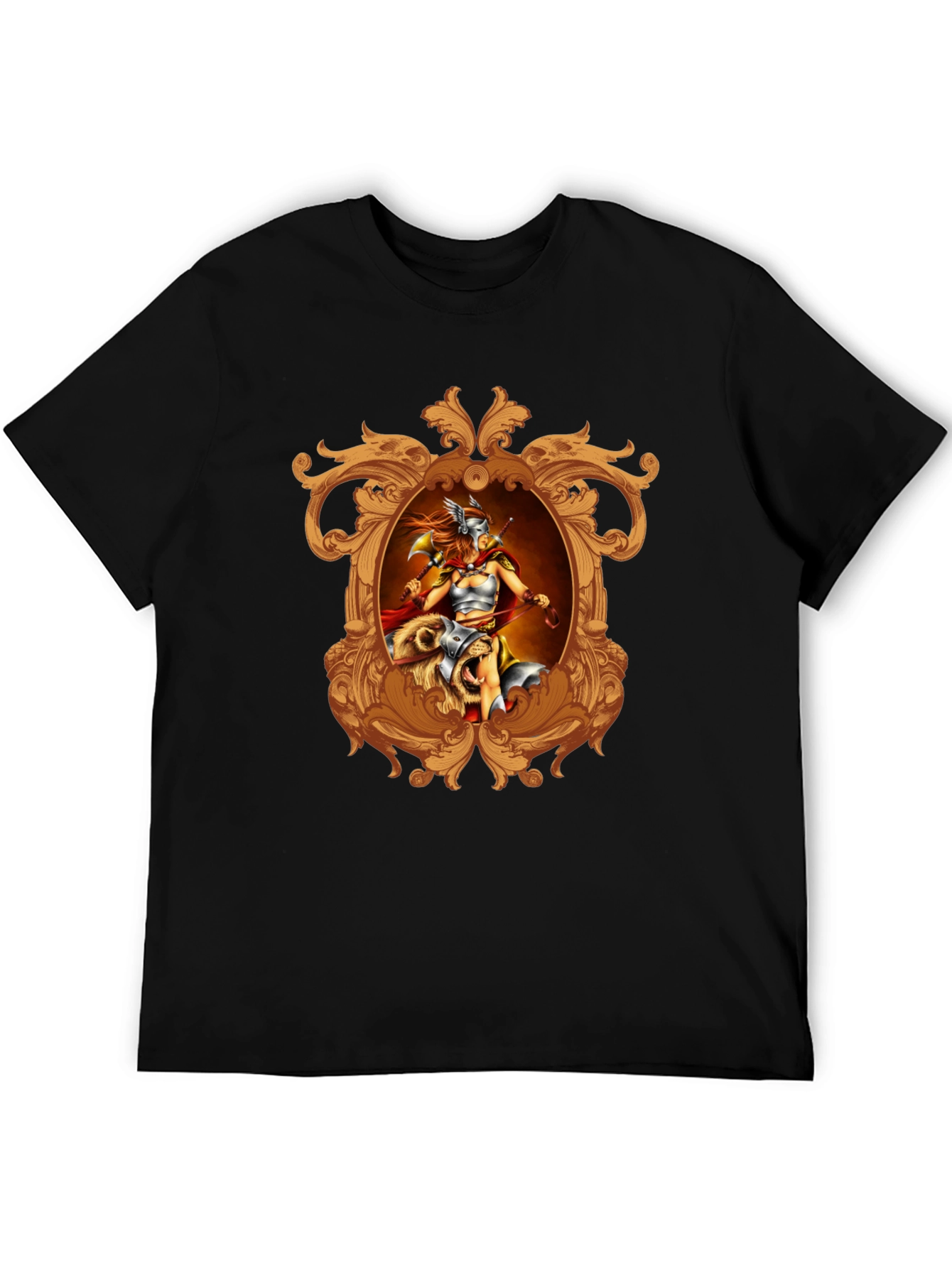 Viking Warrior Graphic Tee - Black