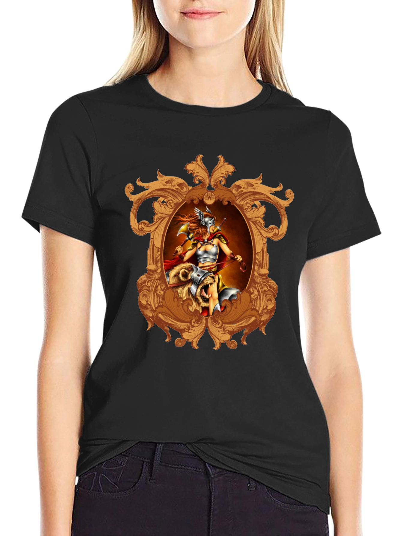 Viking Warrior Graphic Tee - Black