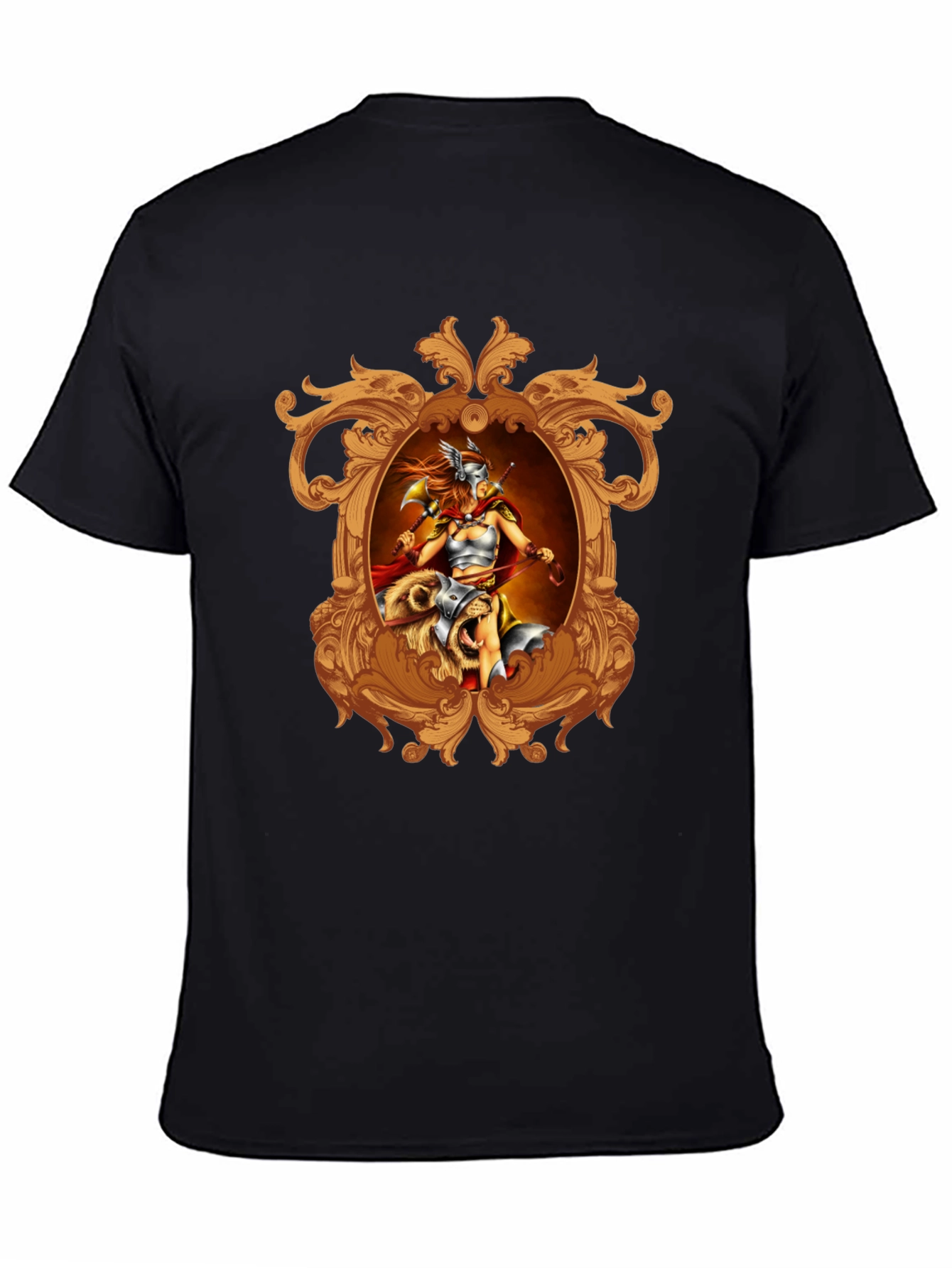 Viking Warrior Graphic Tee - Black