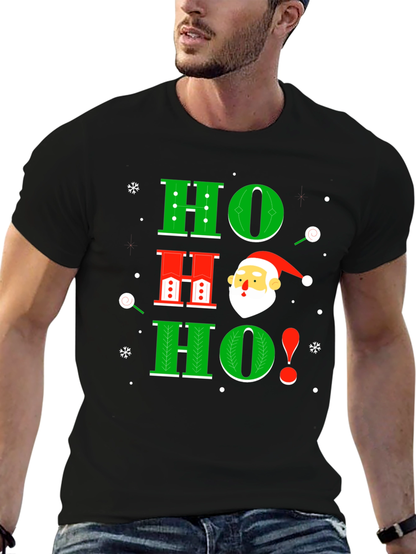 Festive Ho Ho Ho Santa T-Shirt