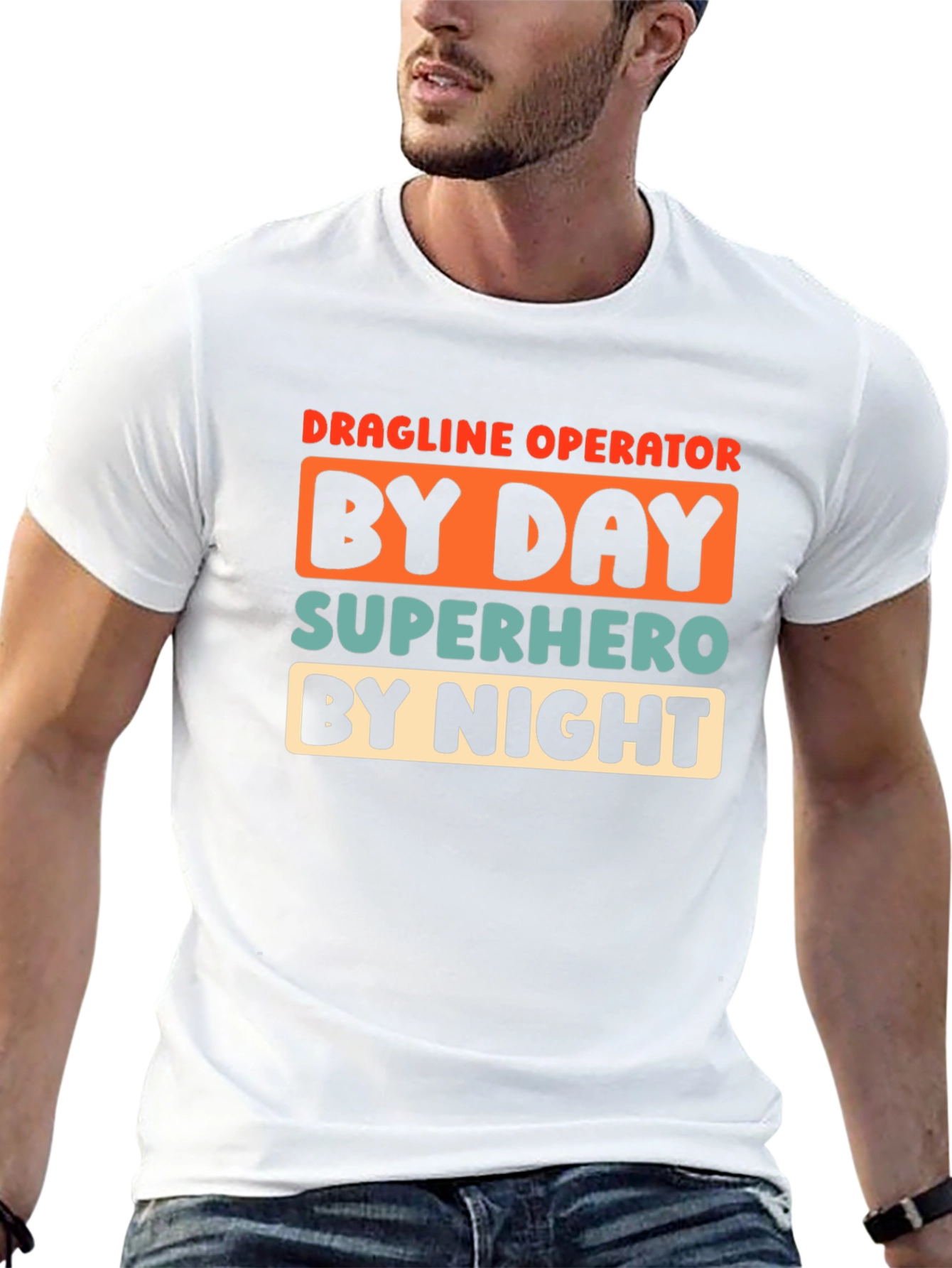 Dragline Operator Superhero T-Shirt