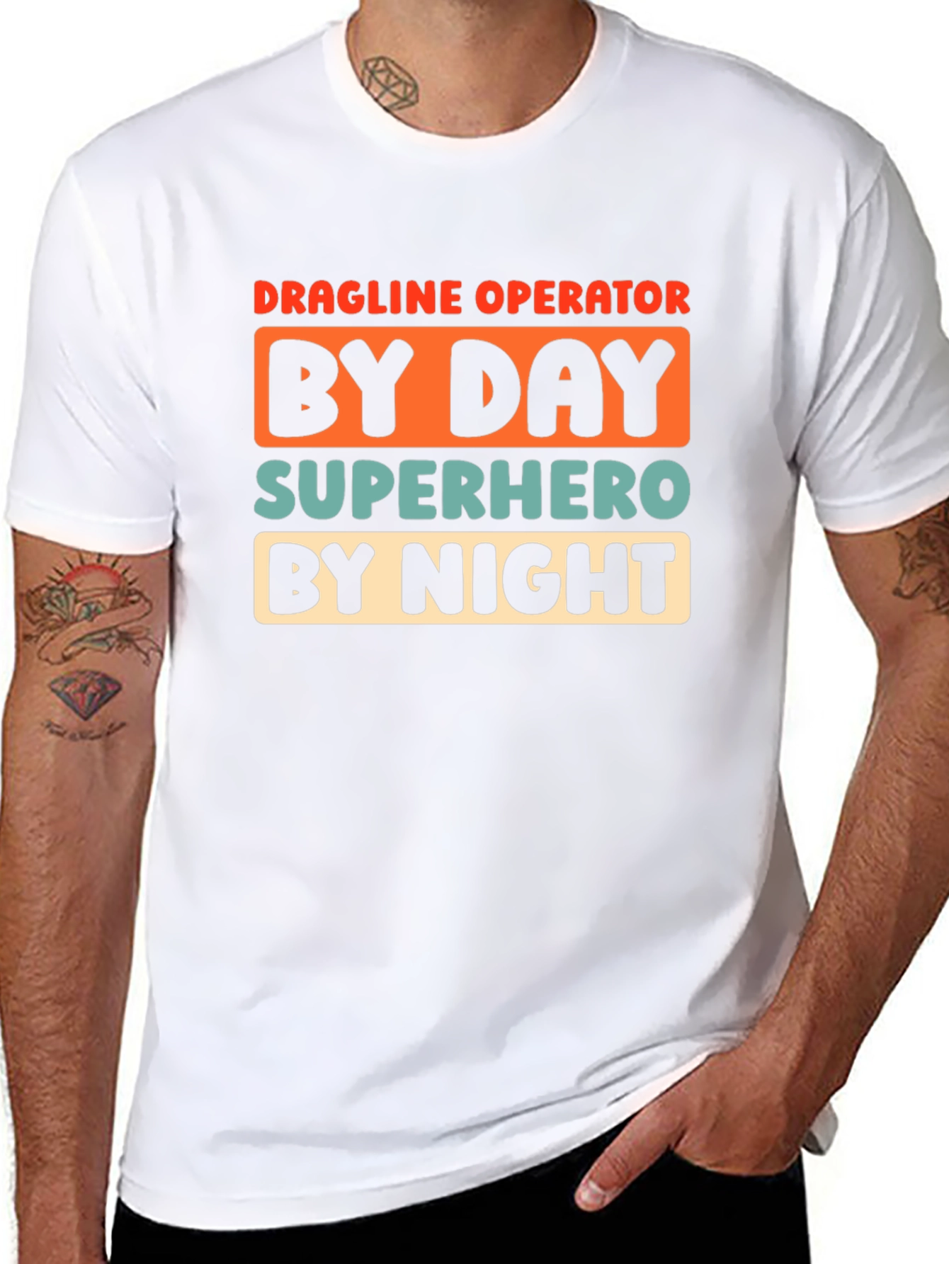 Dragline Operator Superhero T-Shirt