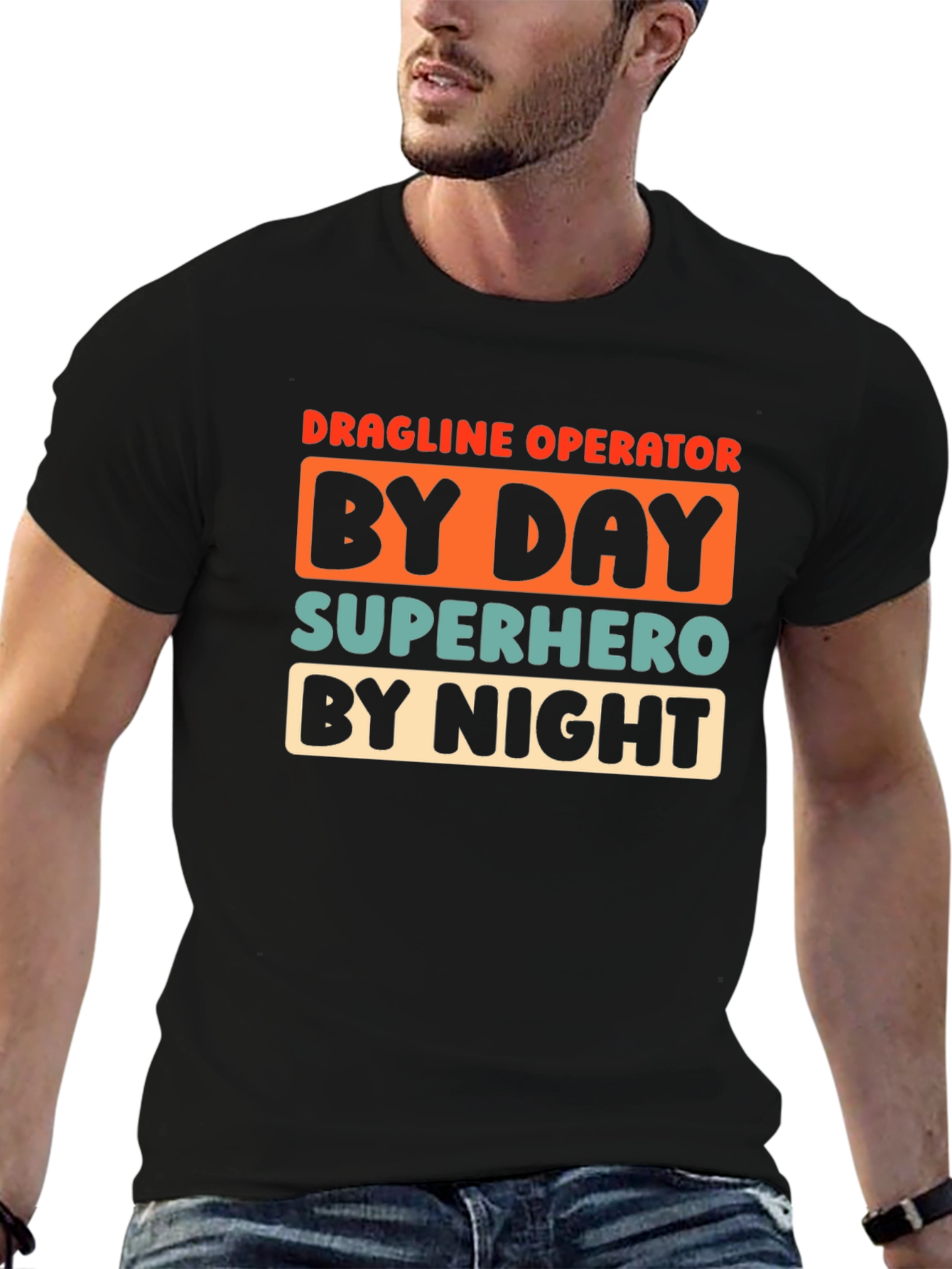 Dragline Operator Superhero T-Shirt
