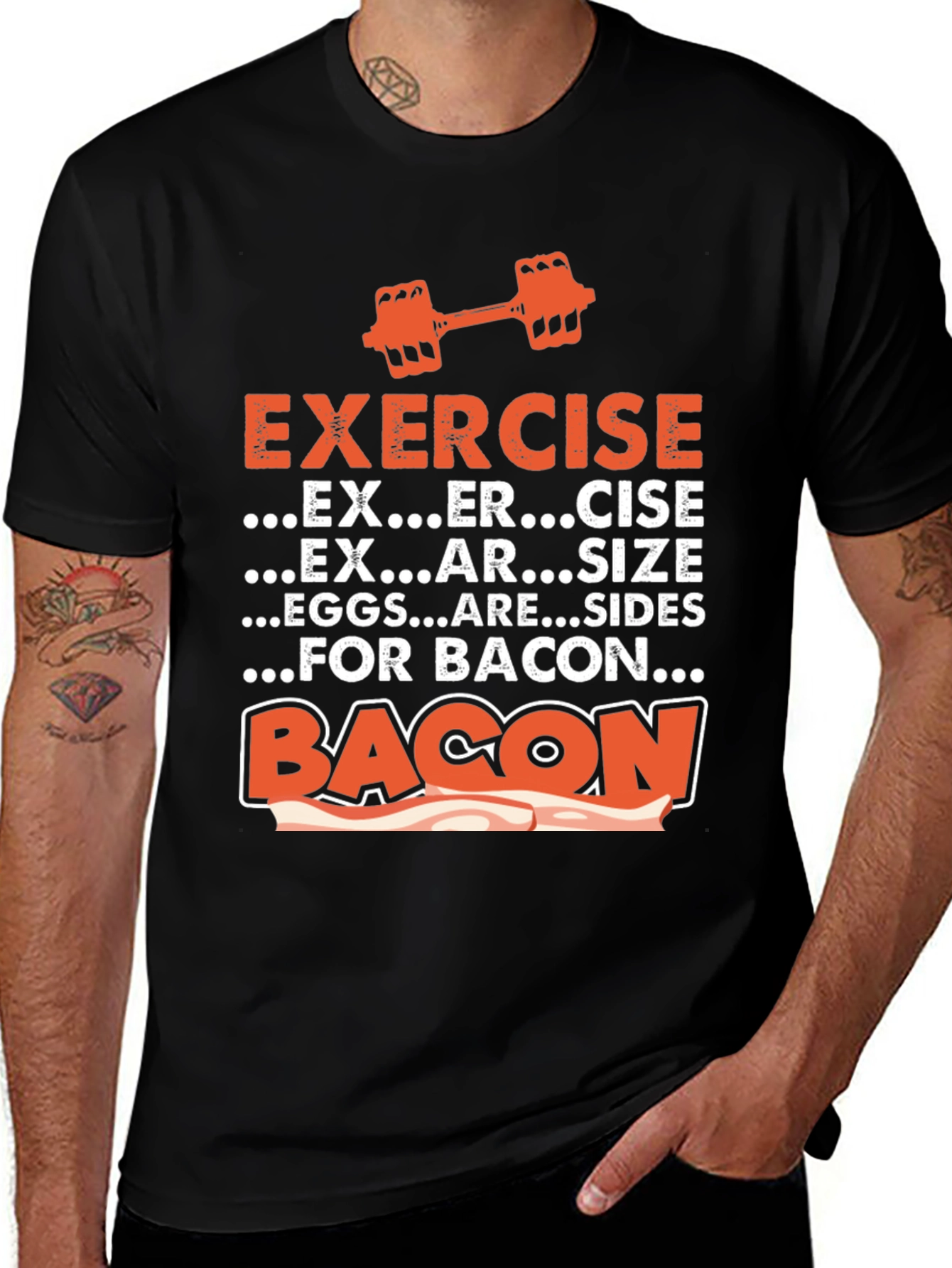 Exercise for Bacon Graphic Tee
