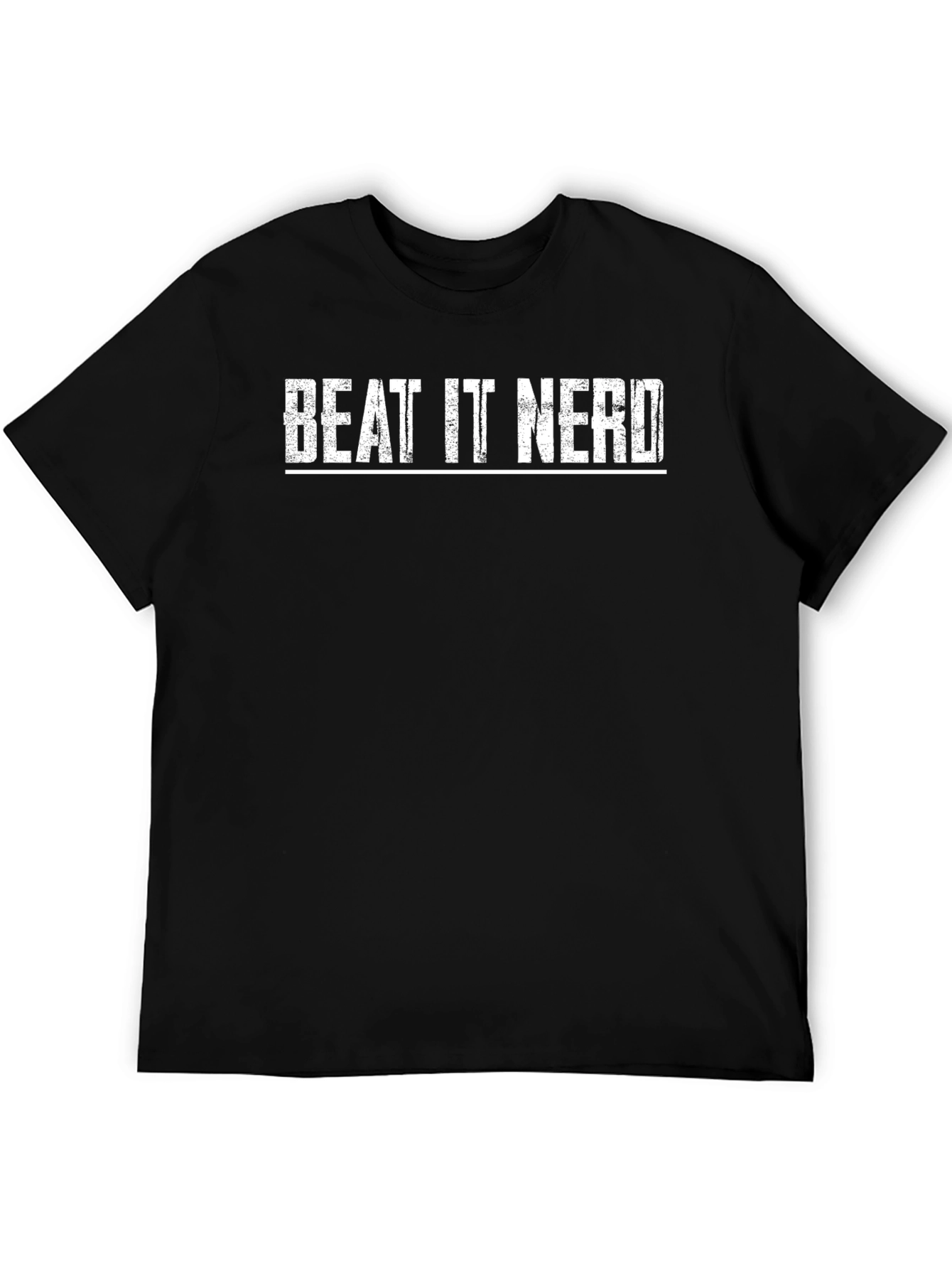 Beat It Nerd Graphic T-Shirt - Black