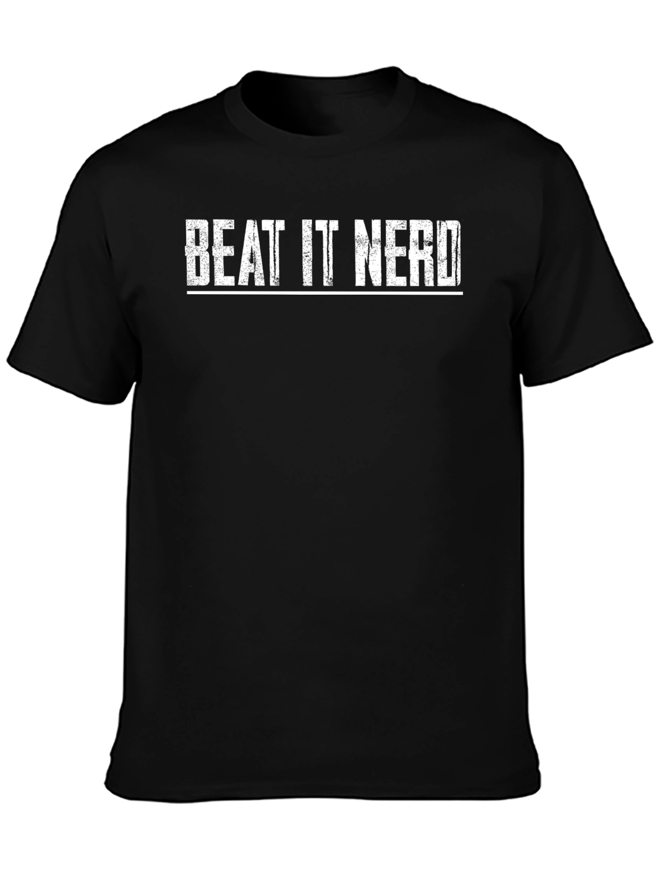 Beat It Nerd Graphic T-Shirt - Black