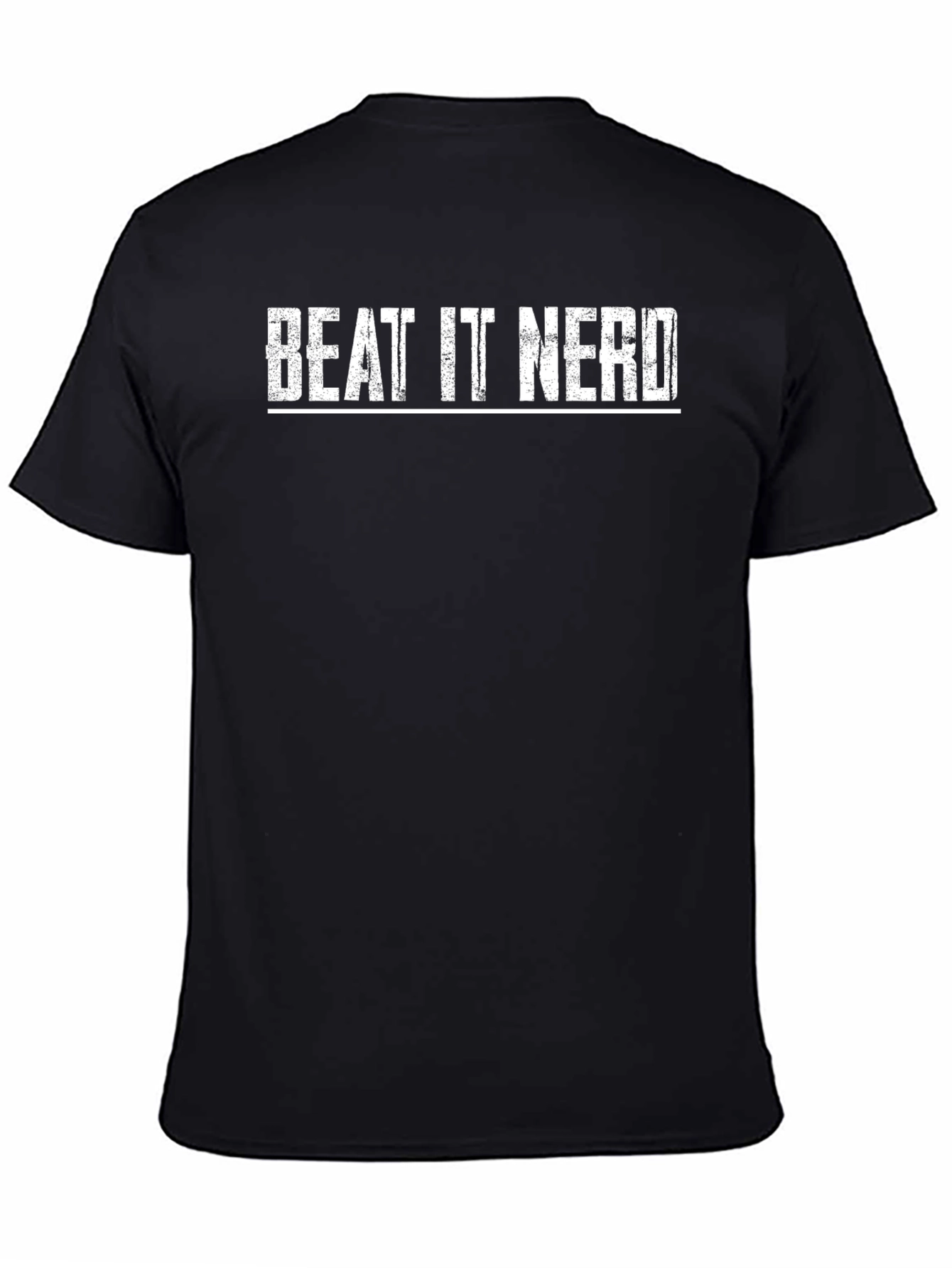 Beat It Nerd Graphic T-Shirt - Black