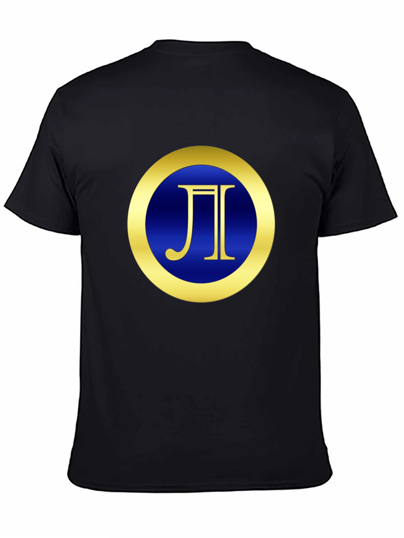 Stylish Black T-Shirt with Geometric Design