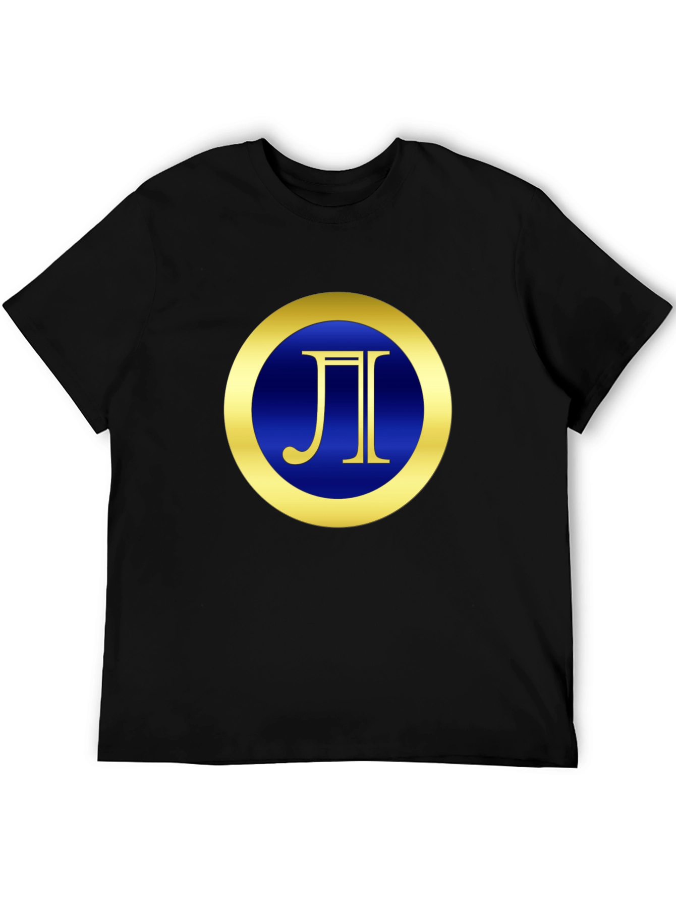 Stylish Black T-Shirt with Geometric Design