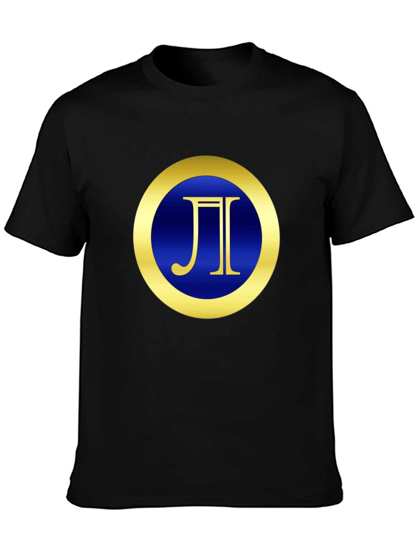 Stylish Black T-Shirt with Geometric Design