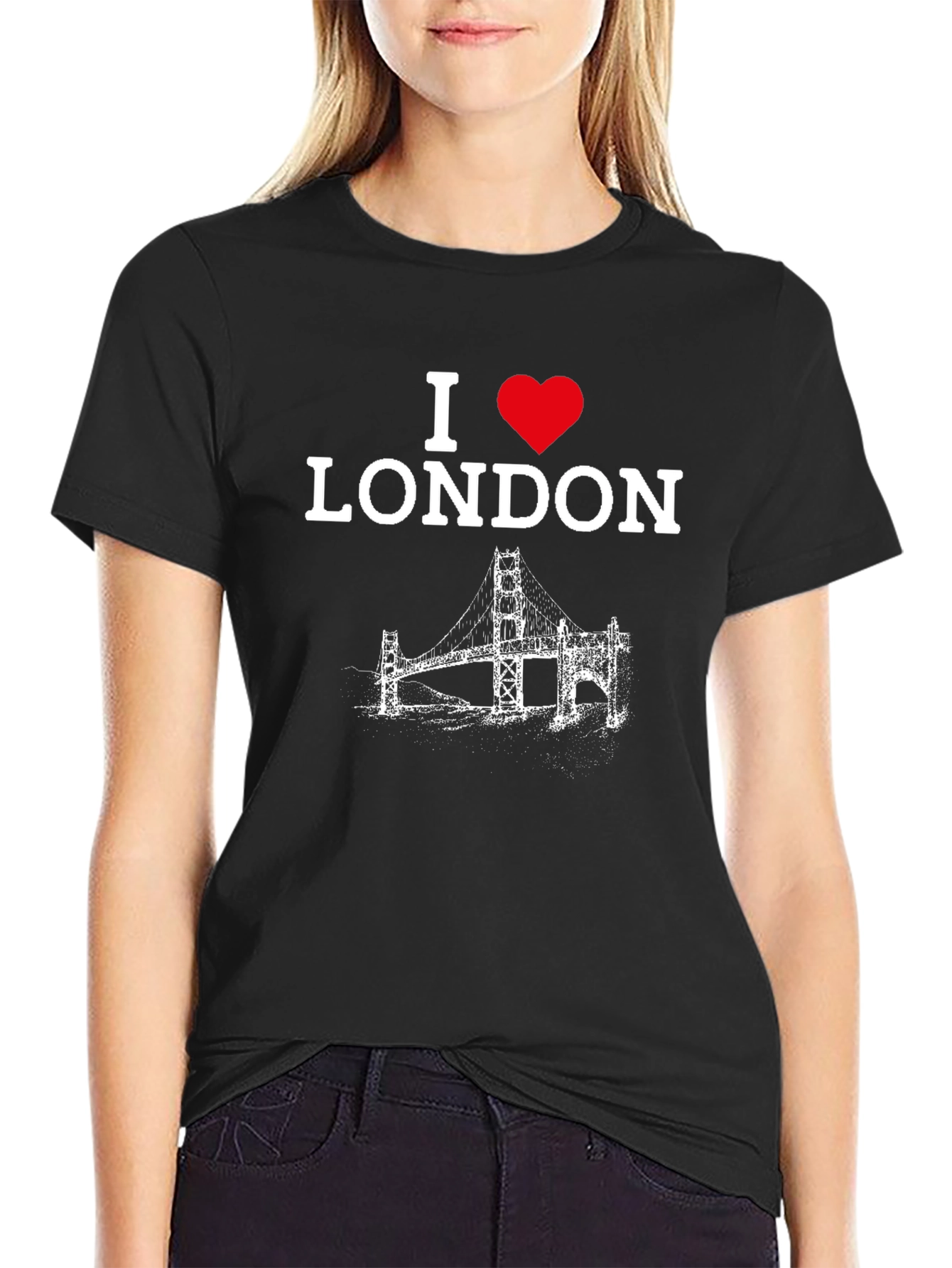 I Love London T-Shirt - Graphic Print Black Tee