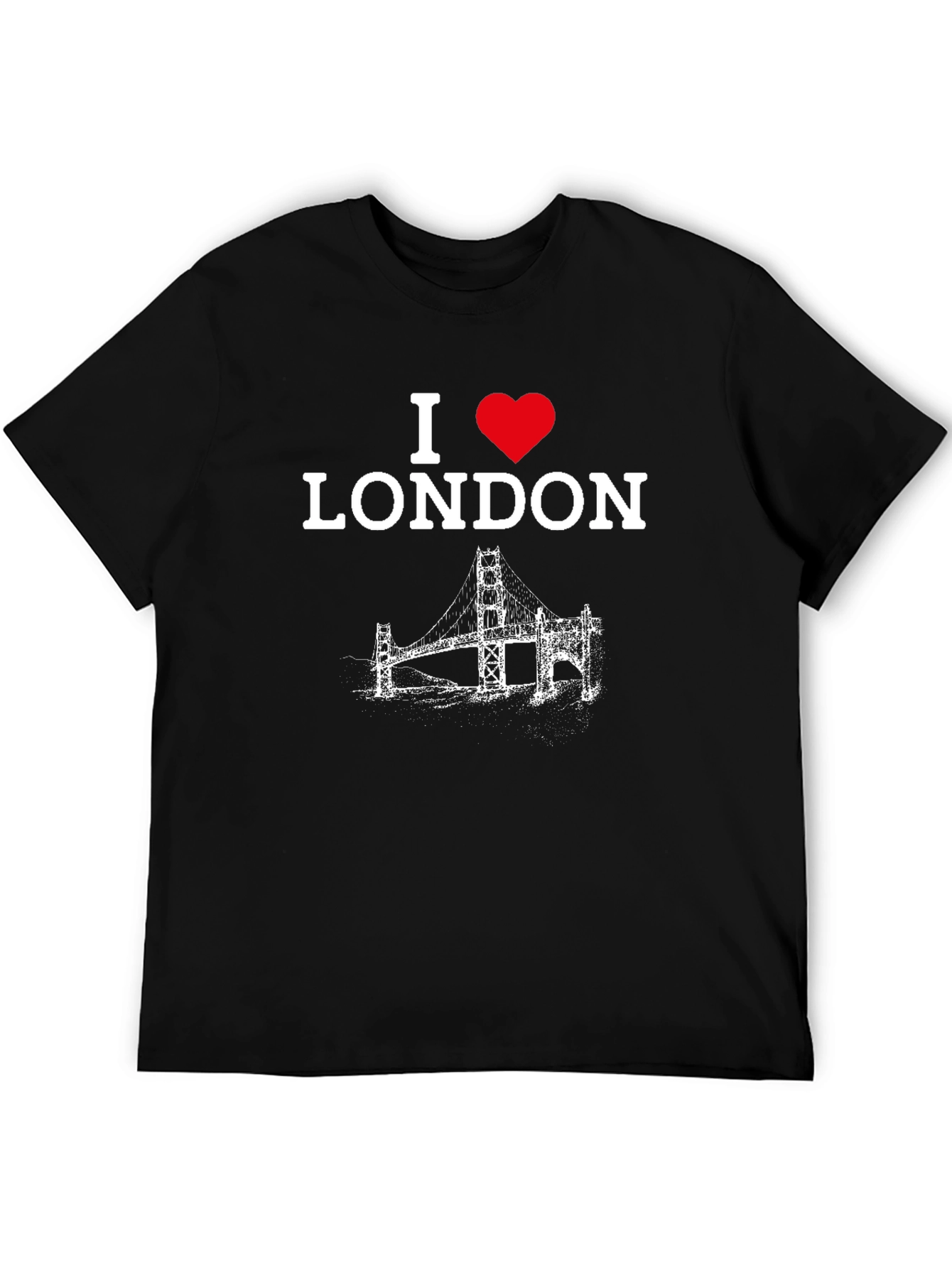 I Love London T-Shirt - Graphic Print Black Tee