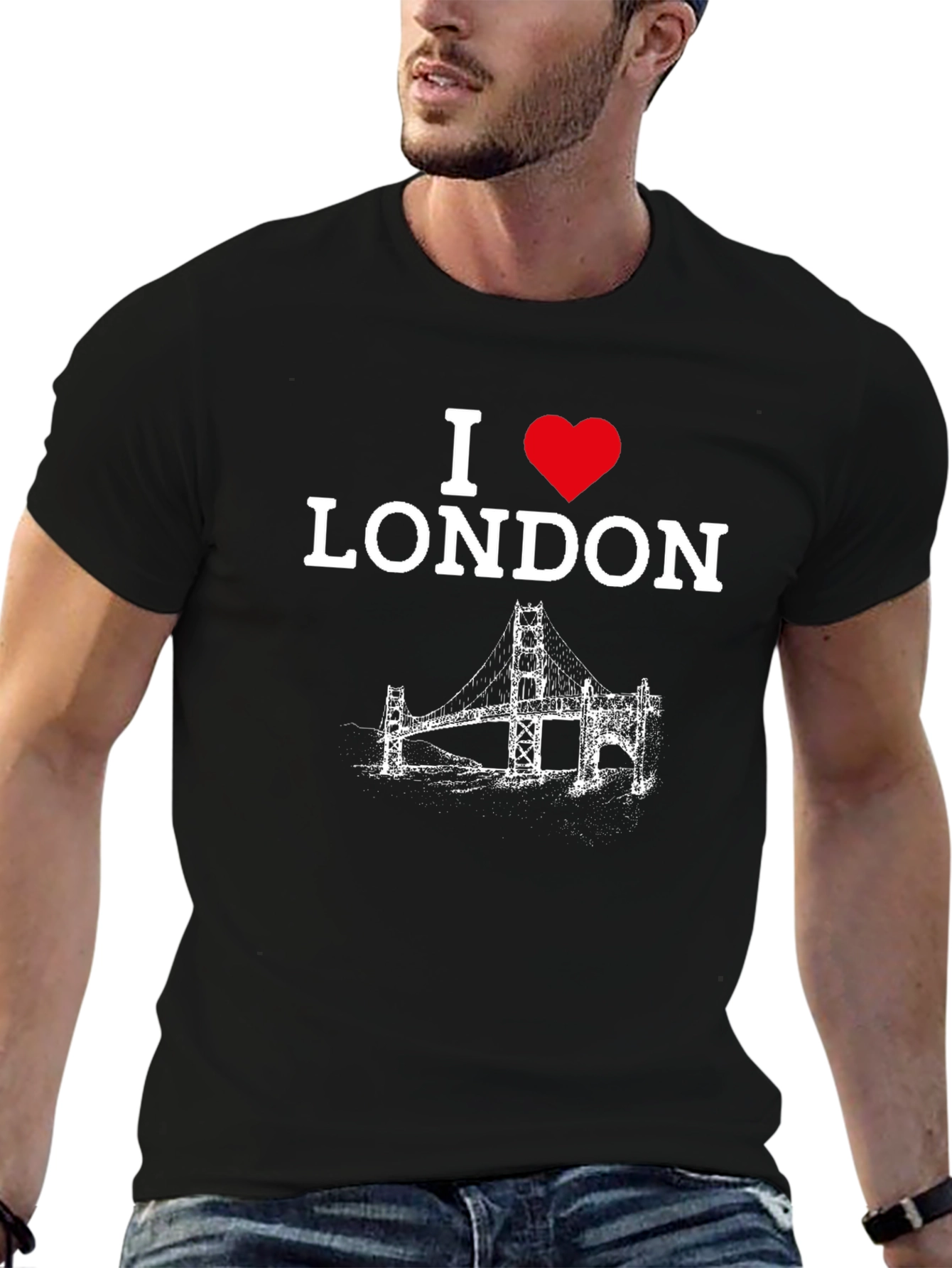 I Love London T-Shirt - Graphic Print Black Tee