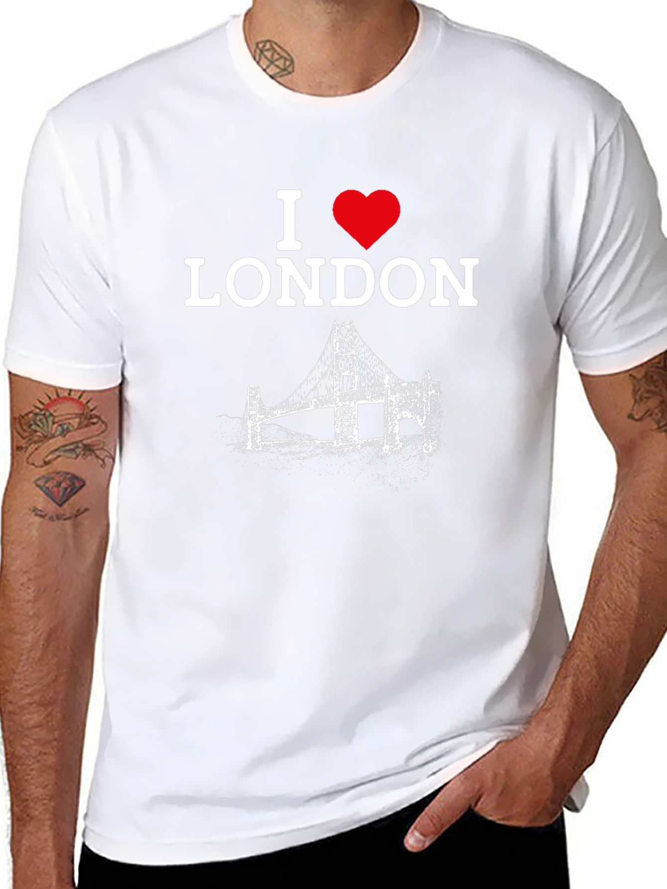 I Love London T-Shirt - Graphic Print Black Tee