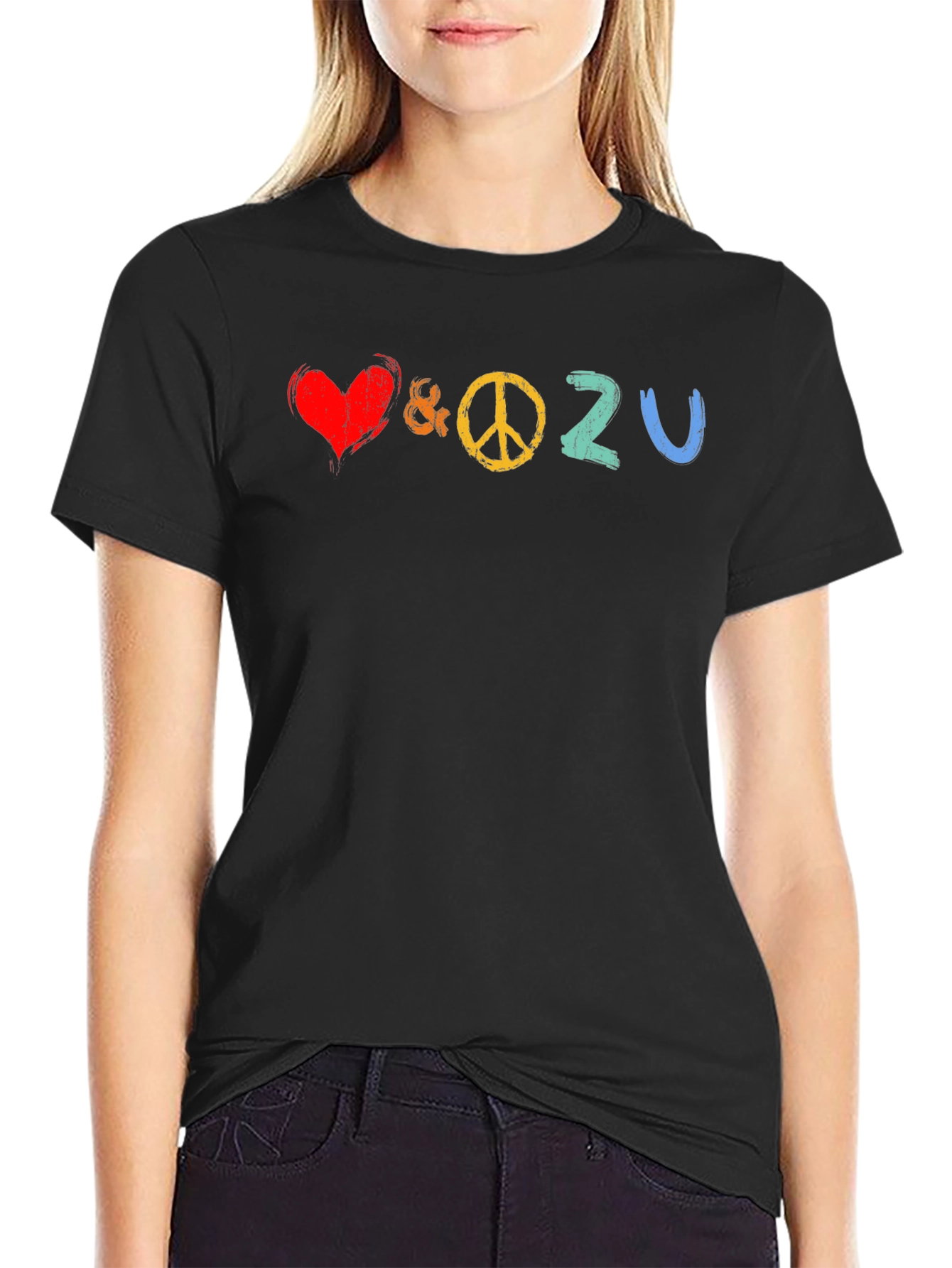Love and Peace Graphic T-Shirt