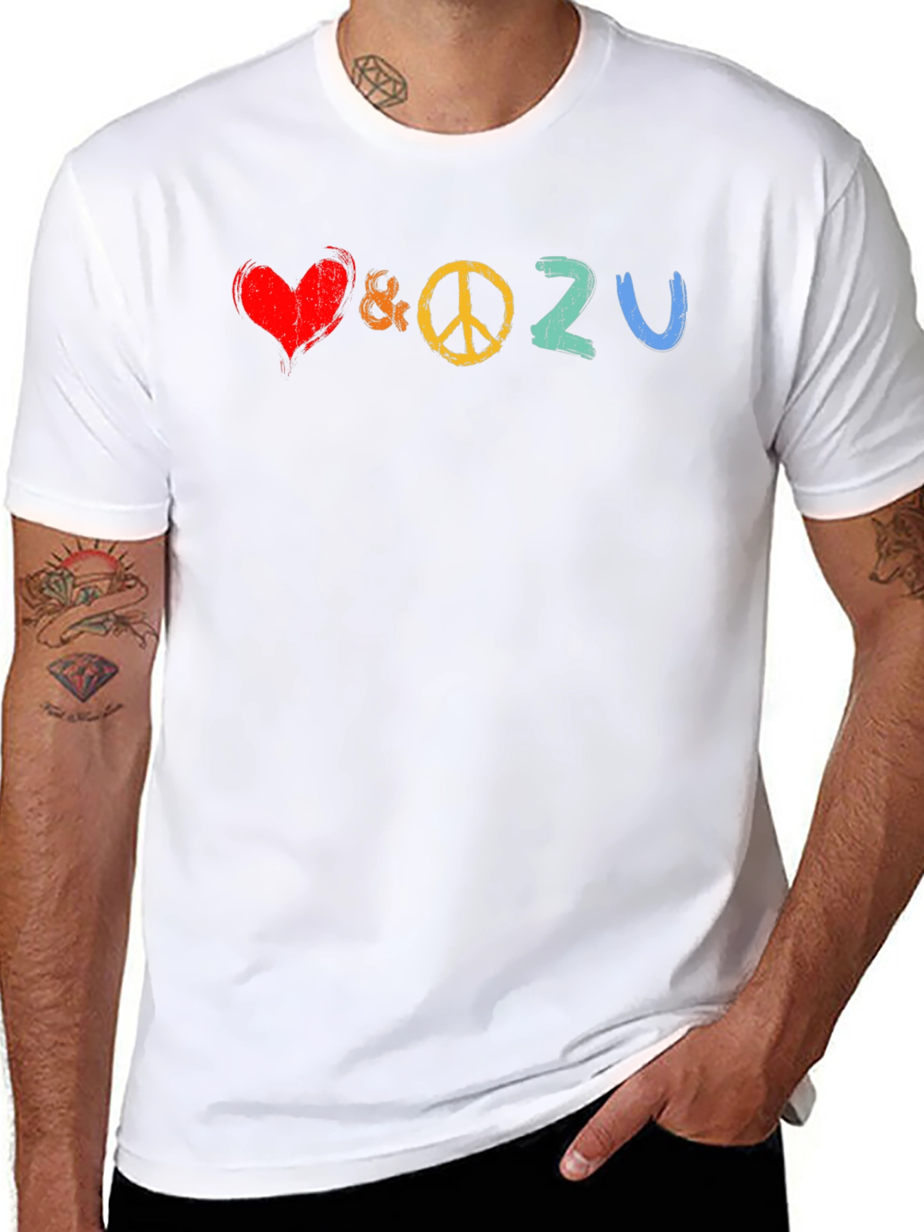 Love and Peace Graphic T-Shirt