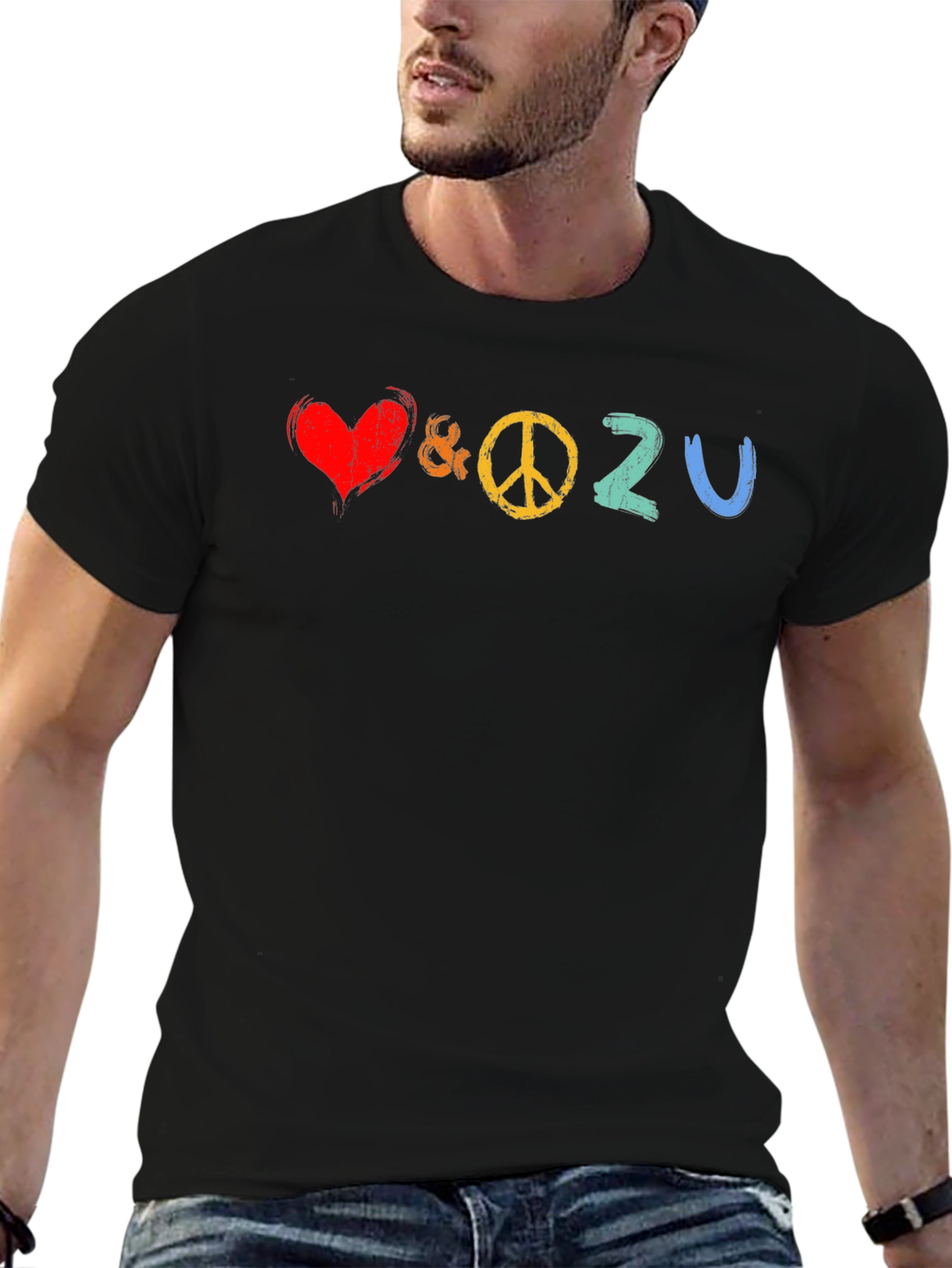 Love and Peace Graphic T-Shirt
