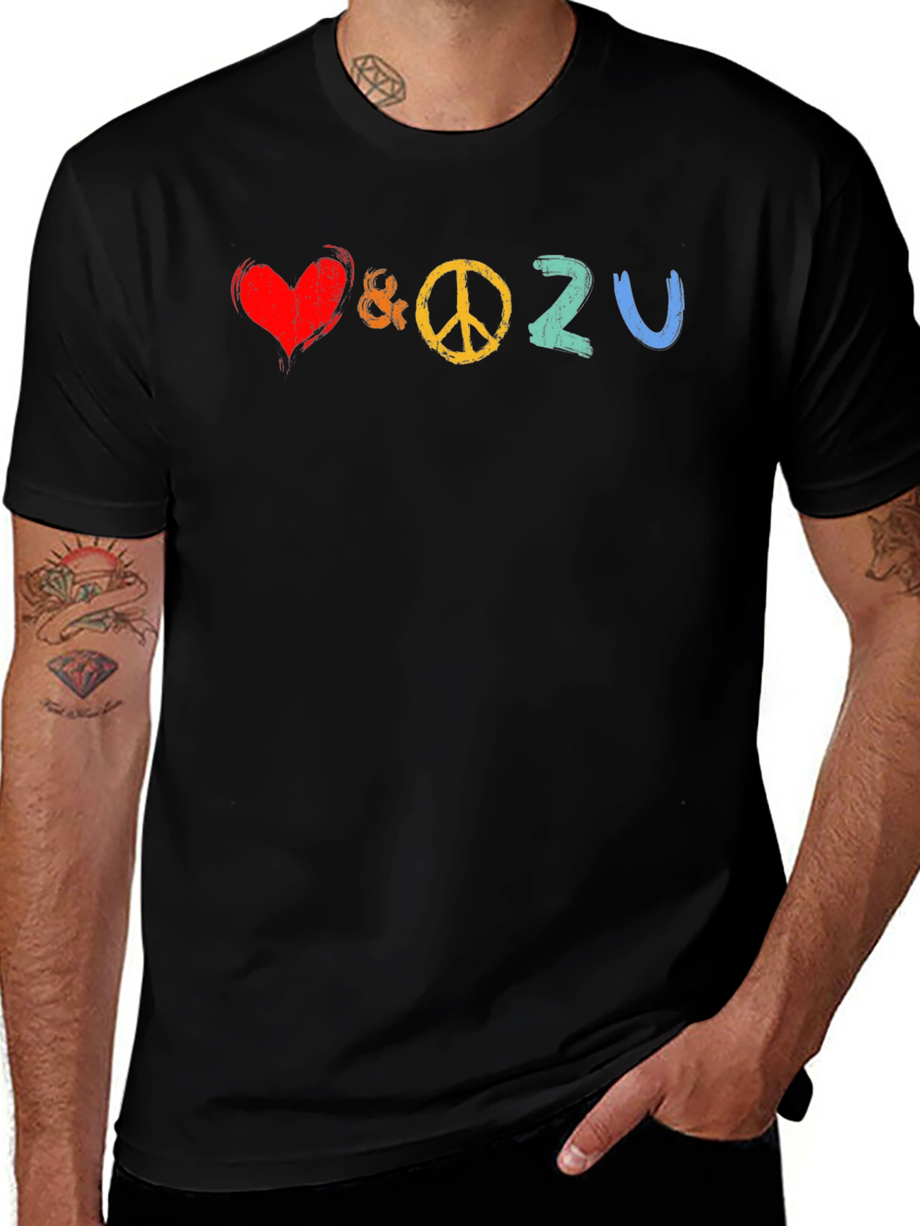 Love and Peace Graphic T-Shirt