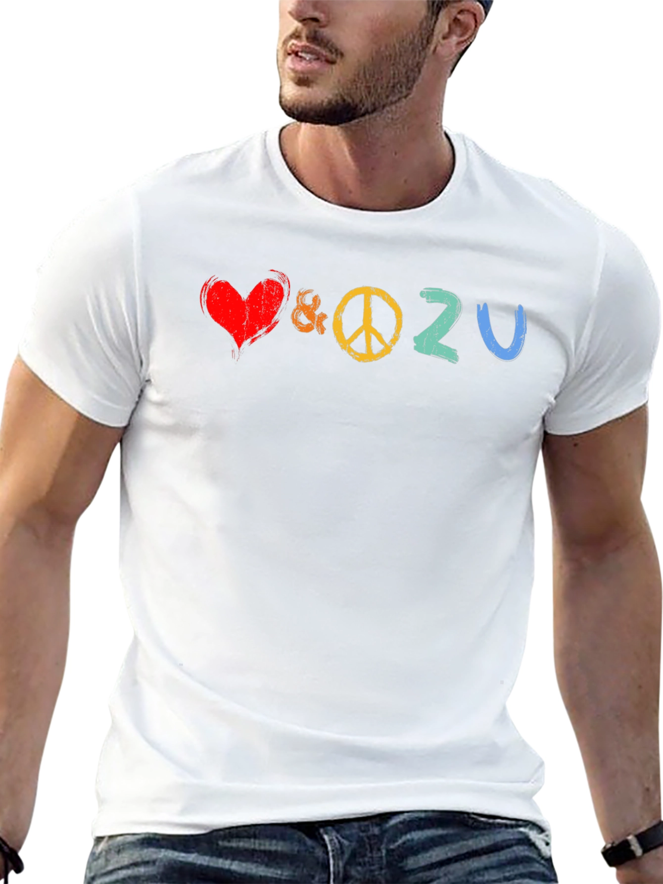 Love and Peace Graphic T-Shirt