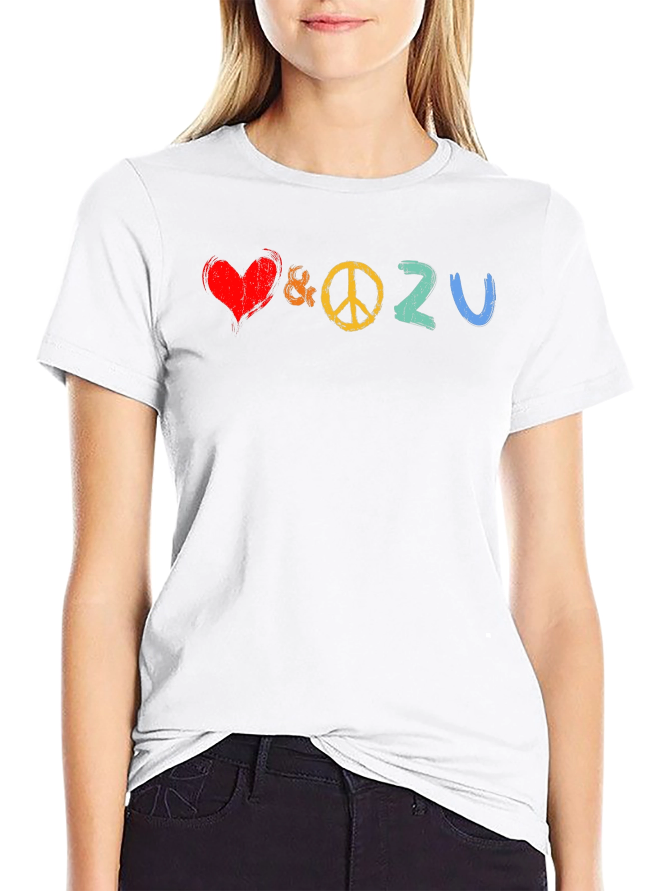 Love and Peace Graphic T-Shirt