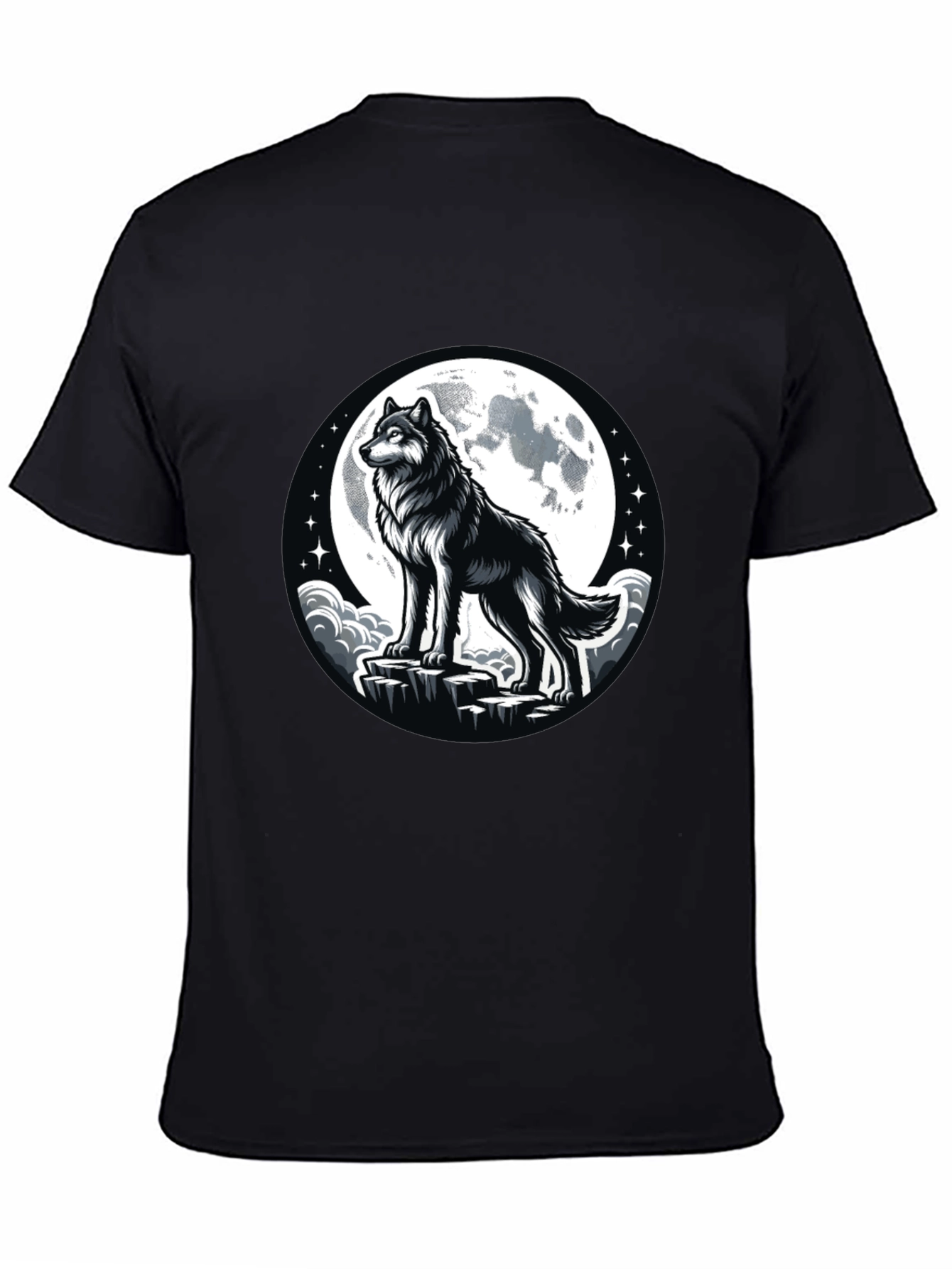Wolf Moon Black T-Shirt