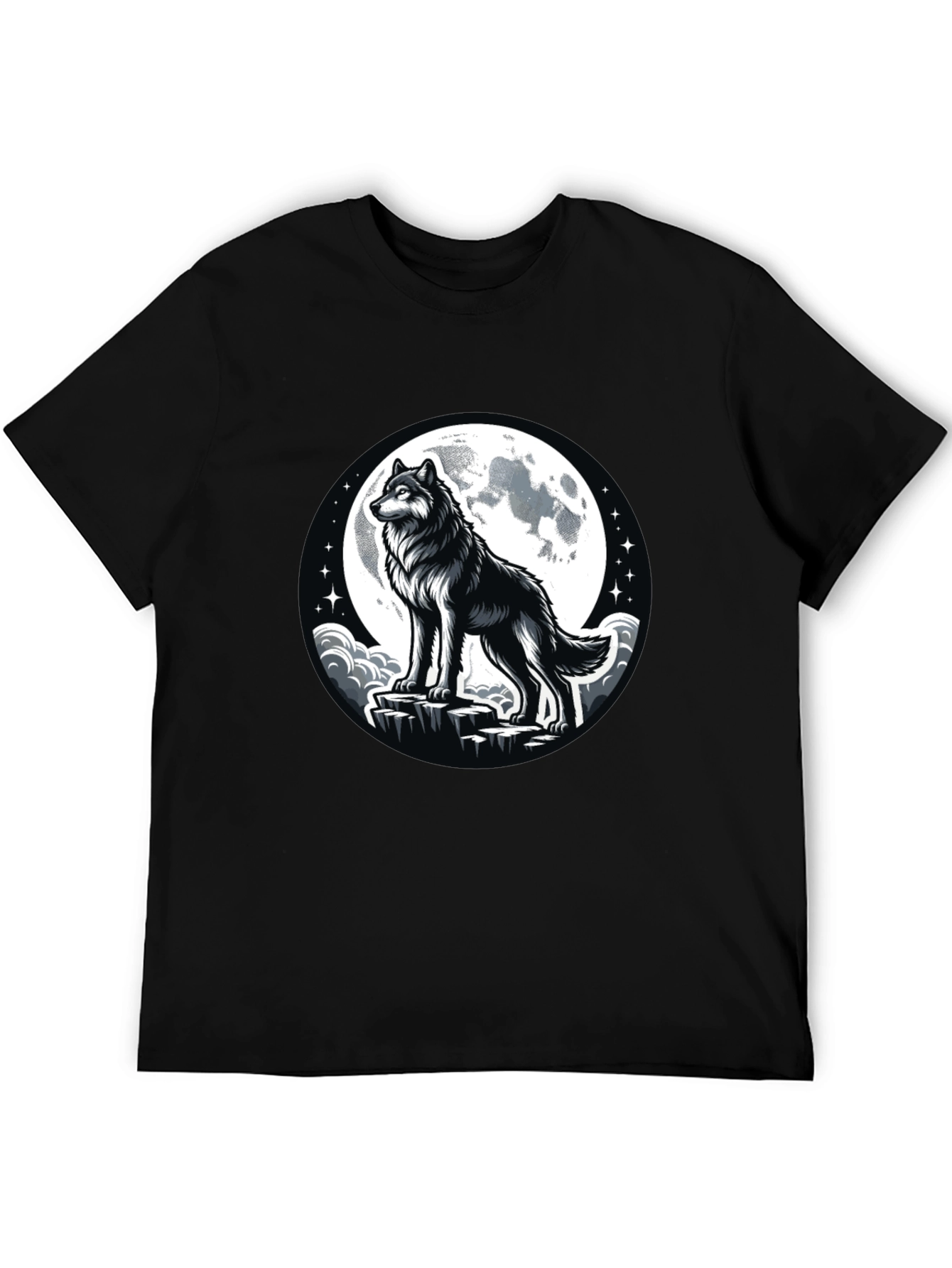 Wolf Moon Black T-Shirt