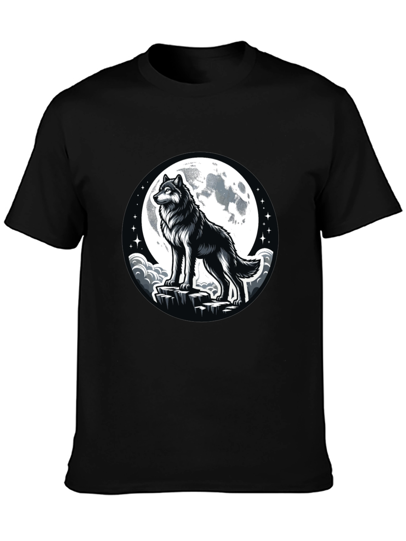 Wolf Moon Black T-Shirt