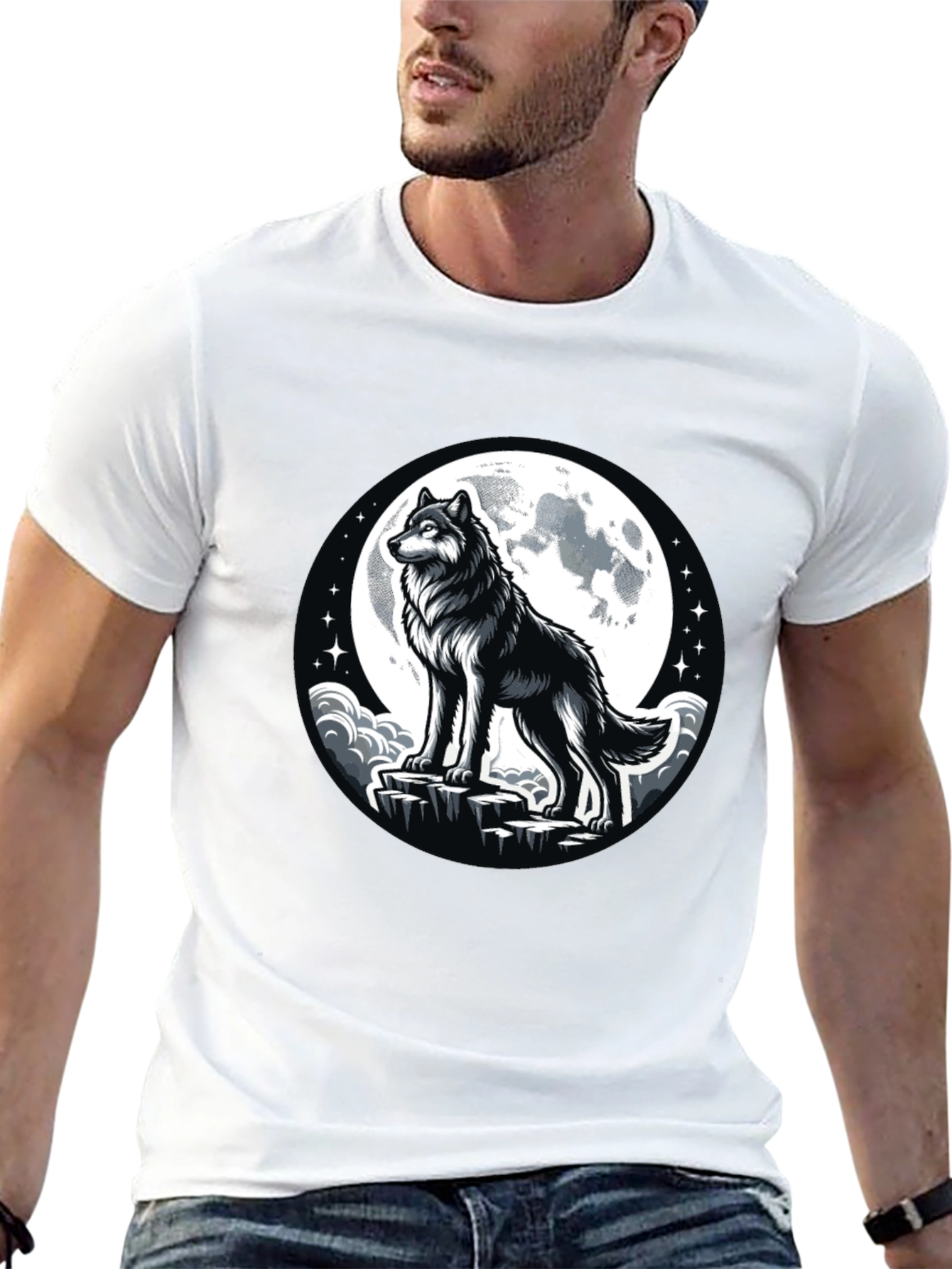 Wolf Moon Black T-Shirt