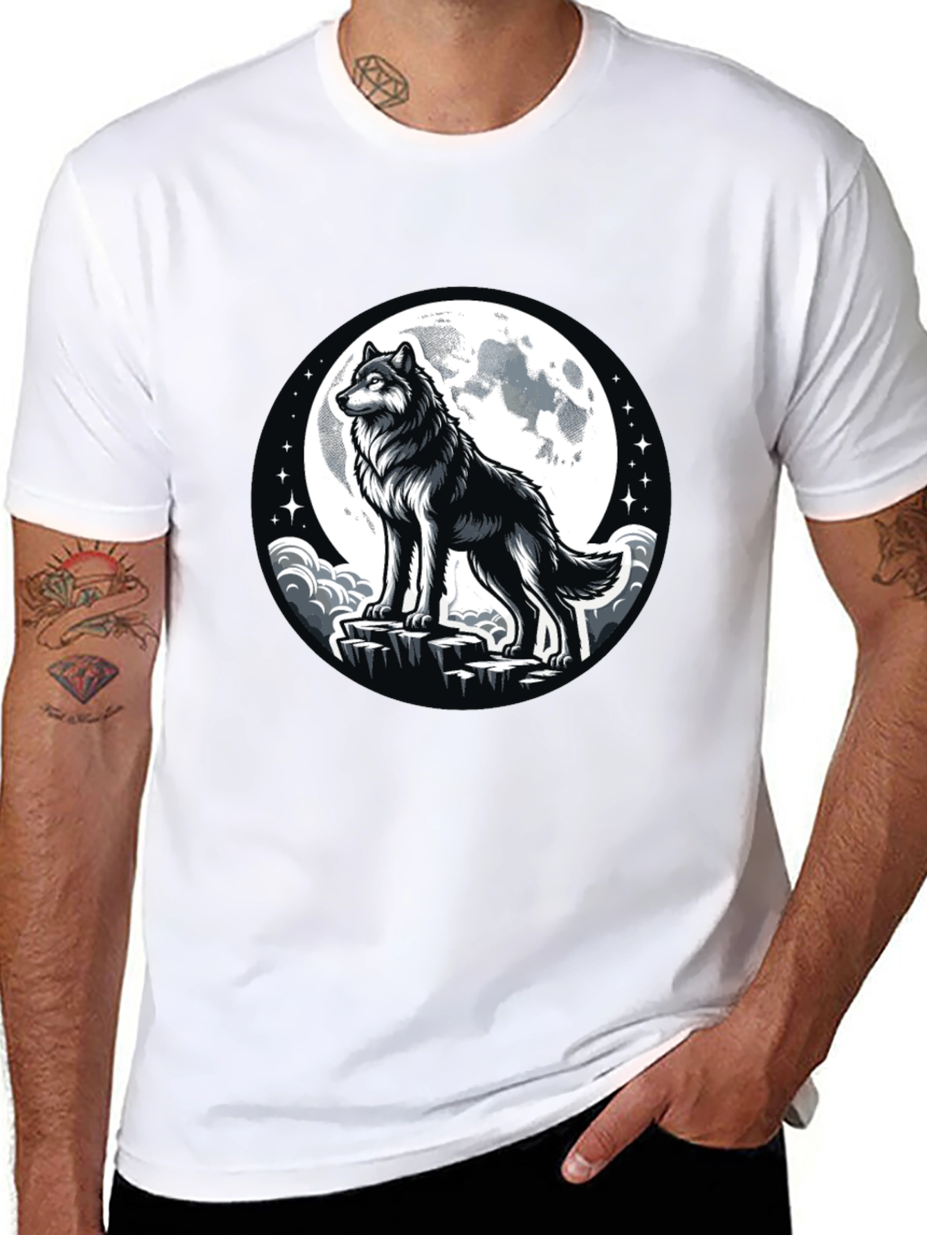 Wolf Moon Black T-Shirt