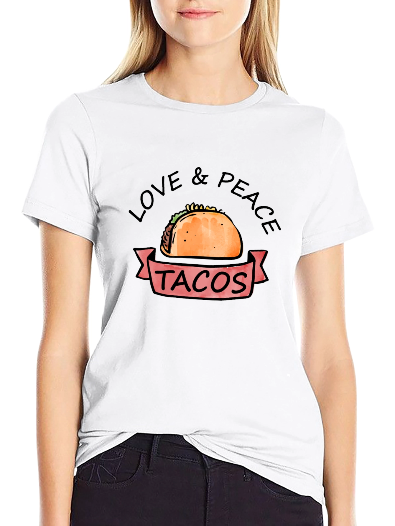 Love & Peace Tacos Graphic T-Shirt