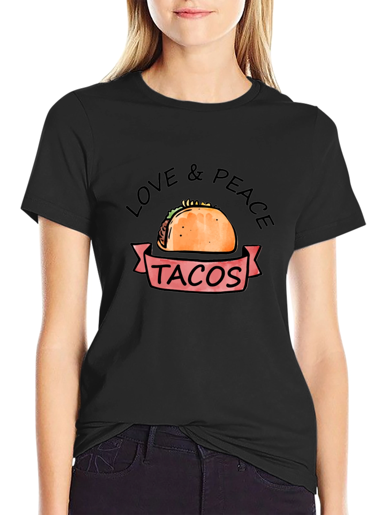 Love & Peace Tacos Graphic T-Shirt