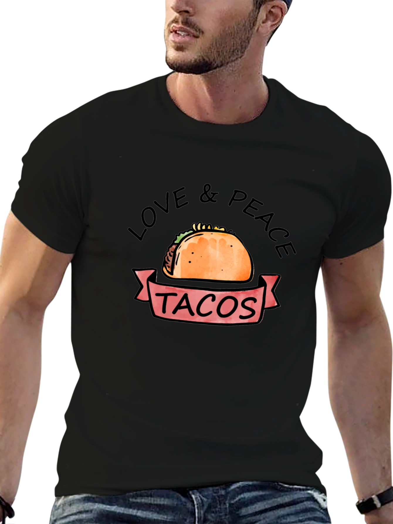 Love & Peace Tacos Graphic T-Shirt