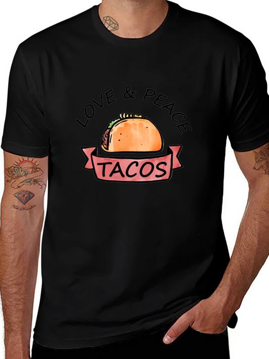 Love & Peace Tacos Graphic T-Shirt