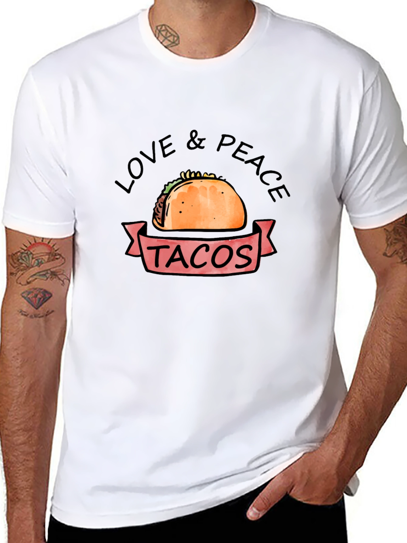 Love & Peace Tacos Graphic T-Shirt