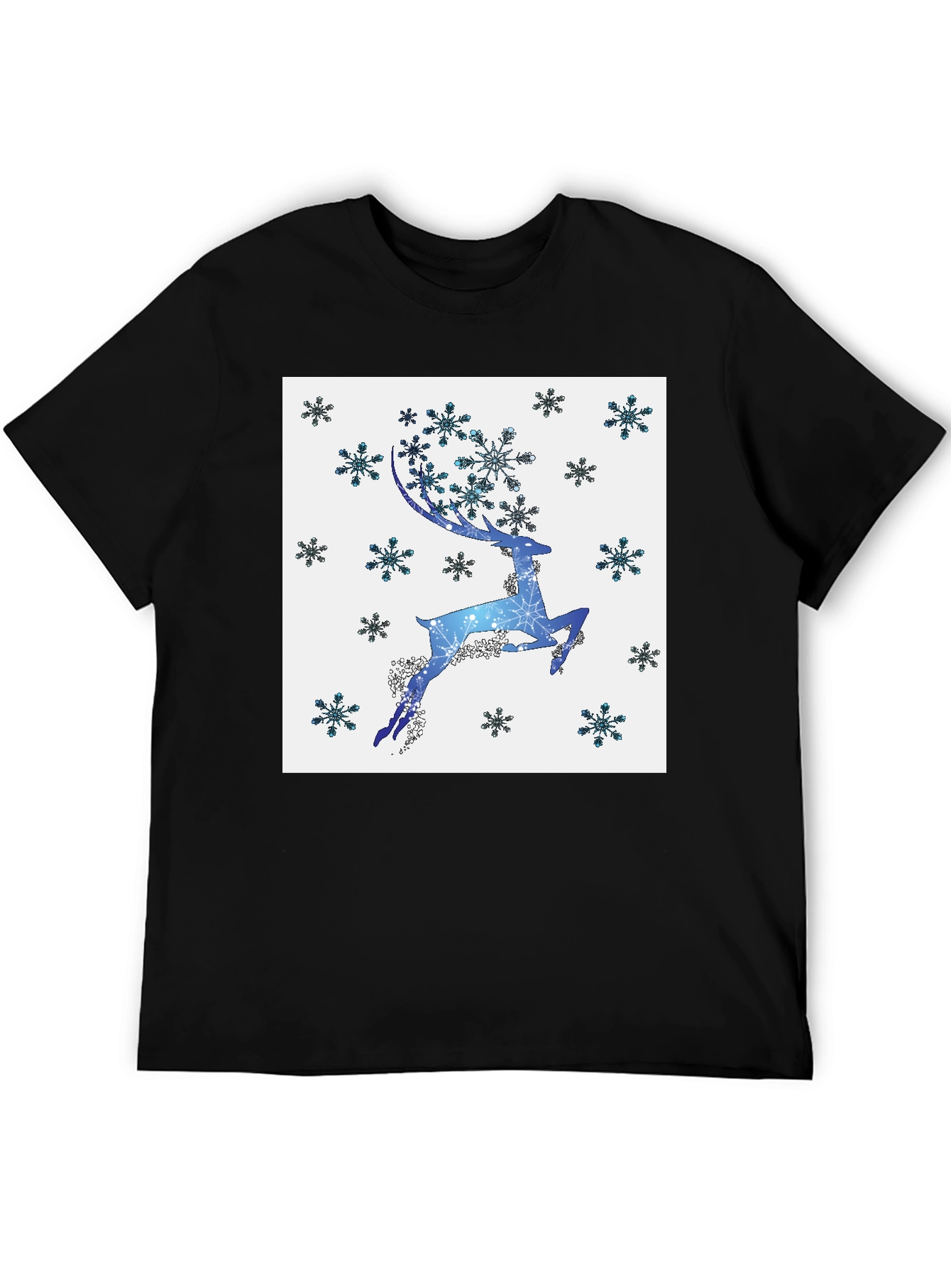 Winter Reindeer Snowflake Graphic Tee