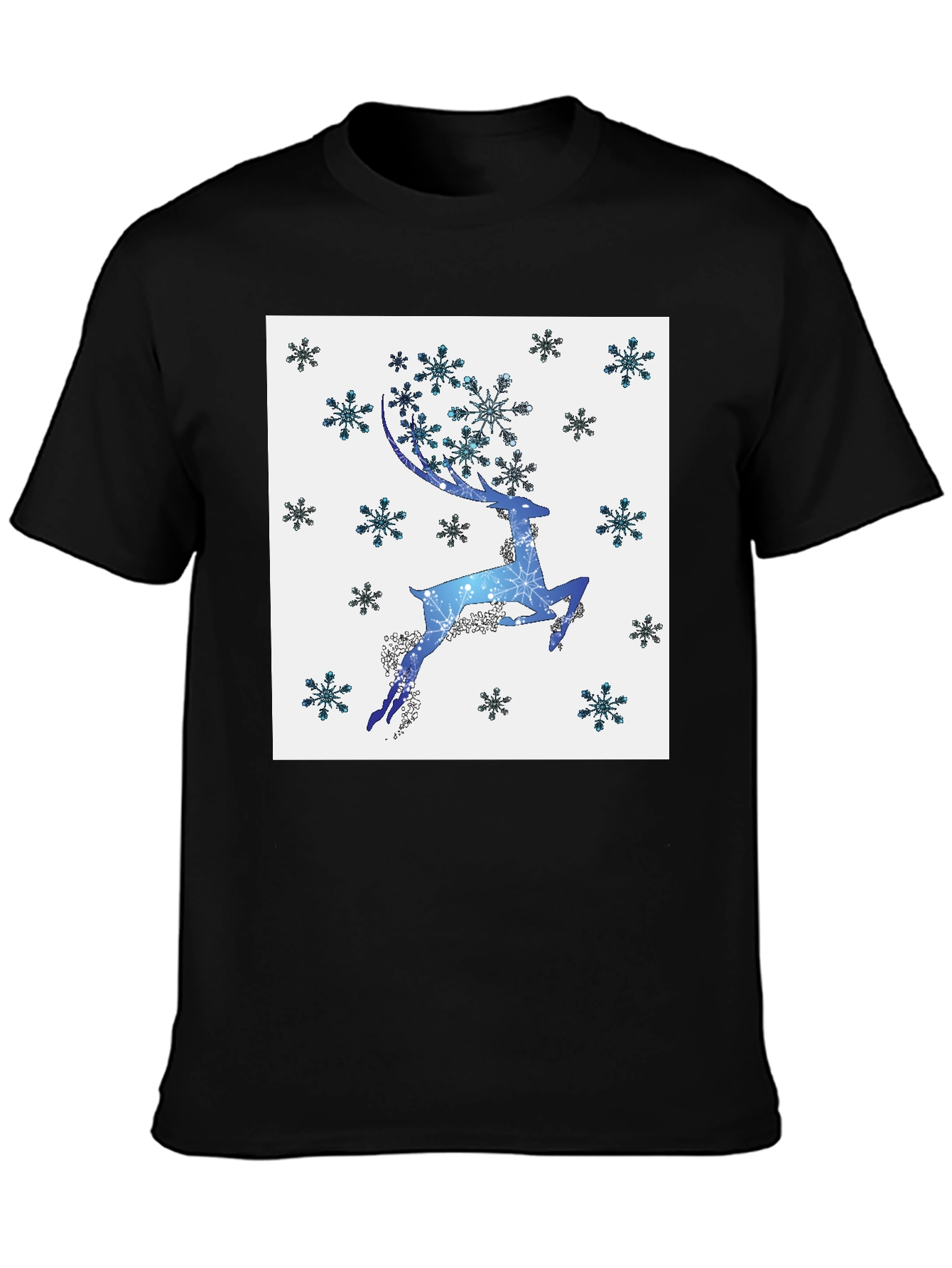 Winter Reindeer Snowflake Graphic Tee