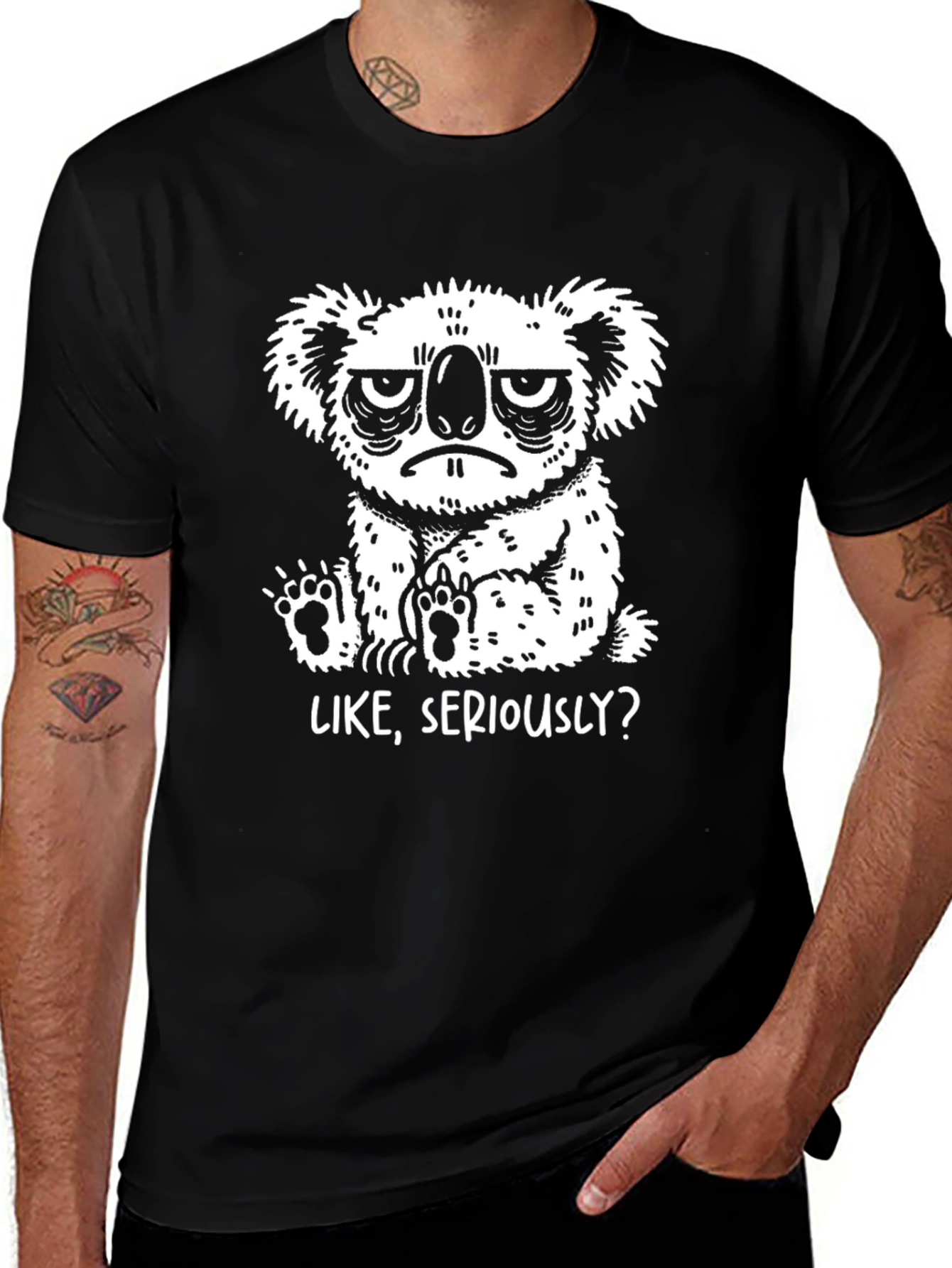 Grumpy Koala T-Shirt - Like Seriously?
