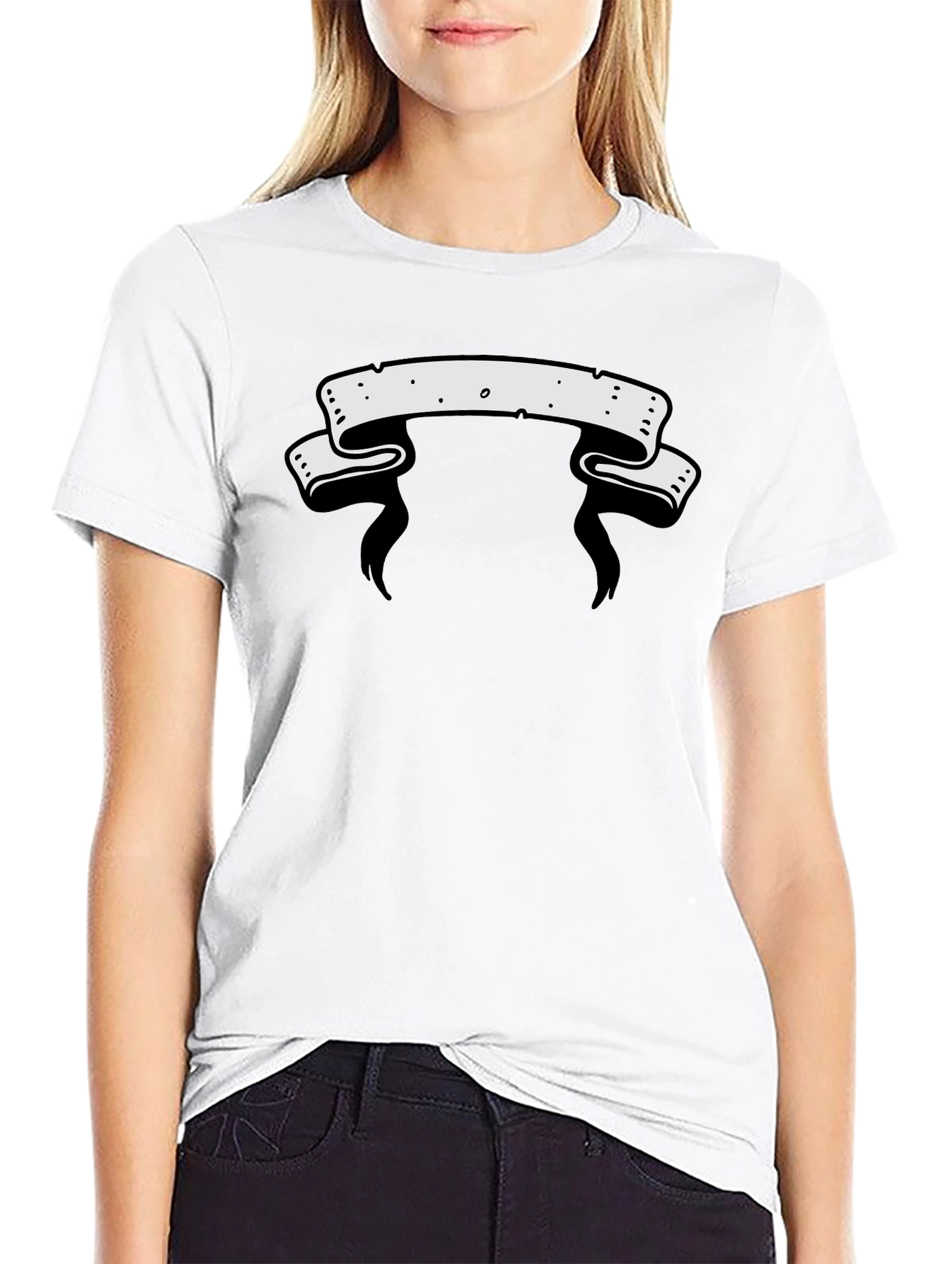 Mens Graphic Tee - Blank Banner Design