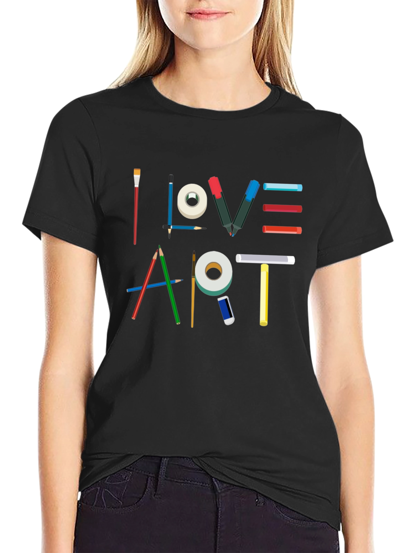I Love Art Graphic T-Shirt - Artist Theme