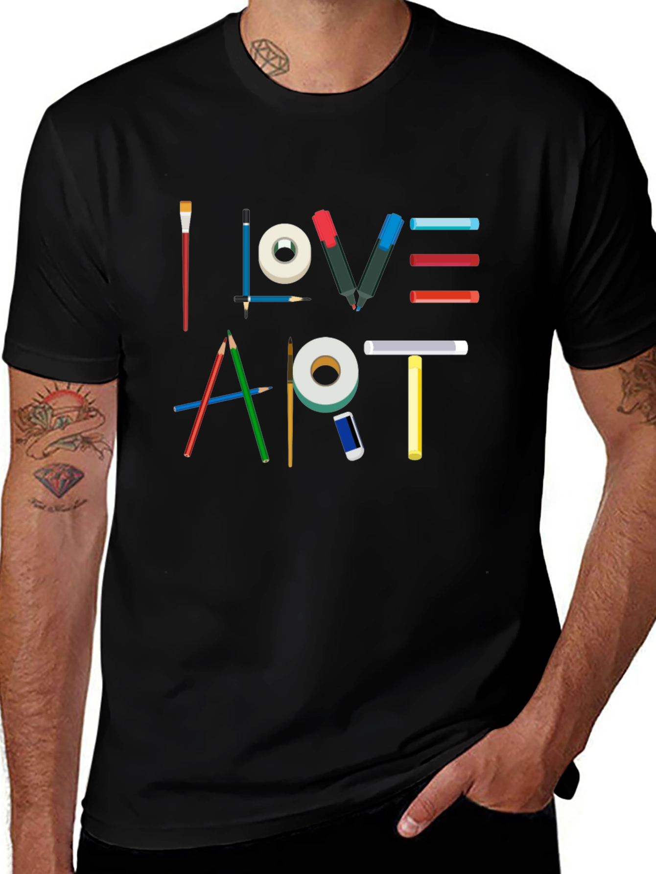 I Love Art Graphic T-Shirt - Artist Theme