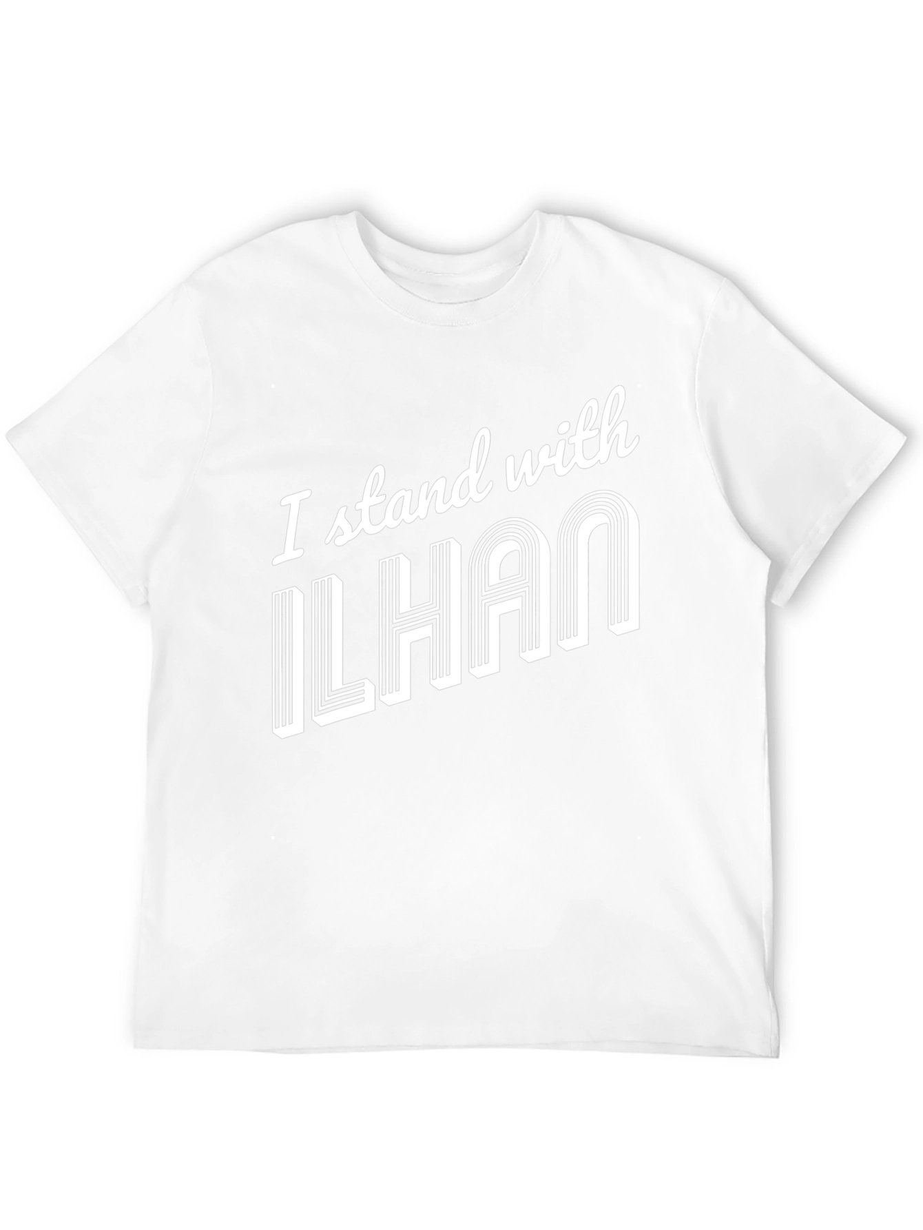 I Stand With Ilhan Black Graphic T-Shirt