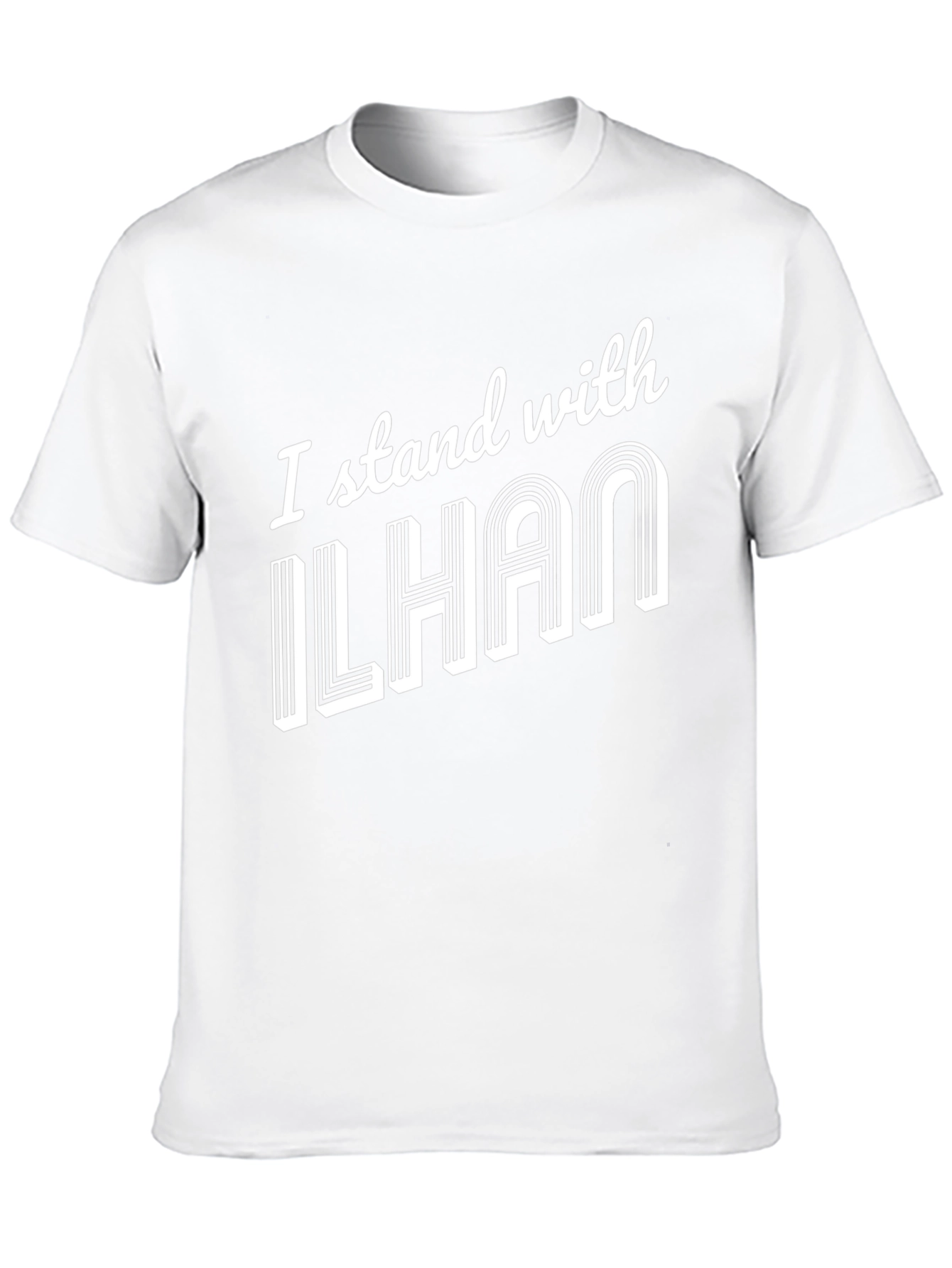 I Stand With Ilhan Black Graphic T-Shirt