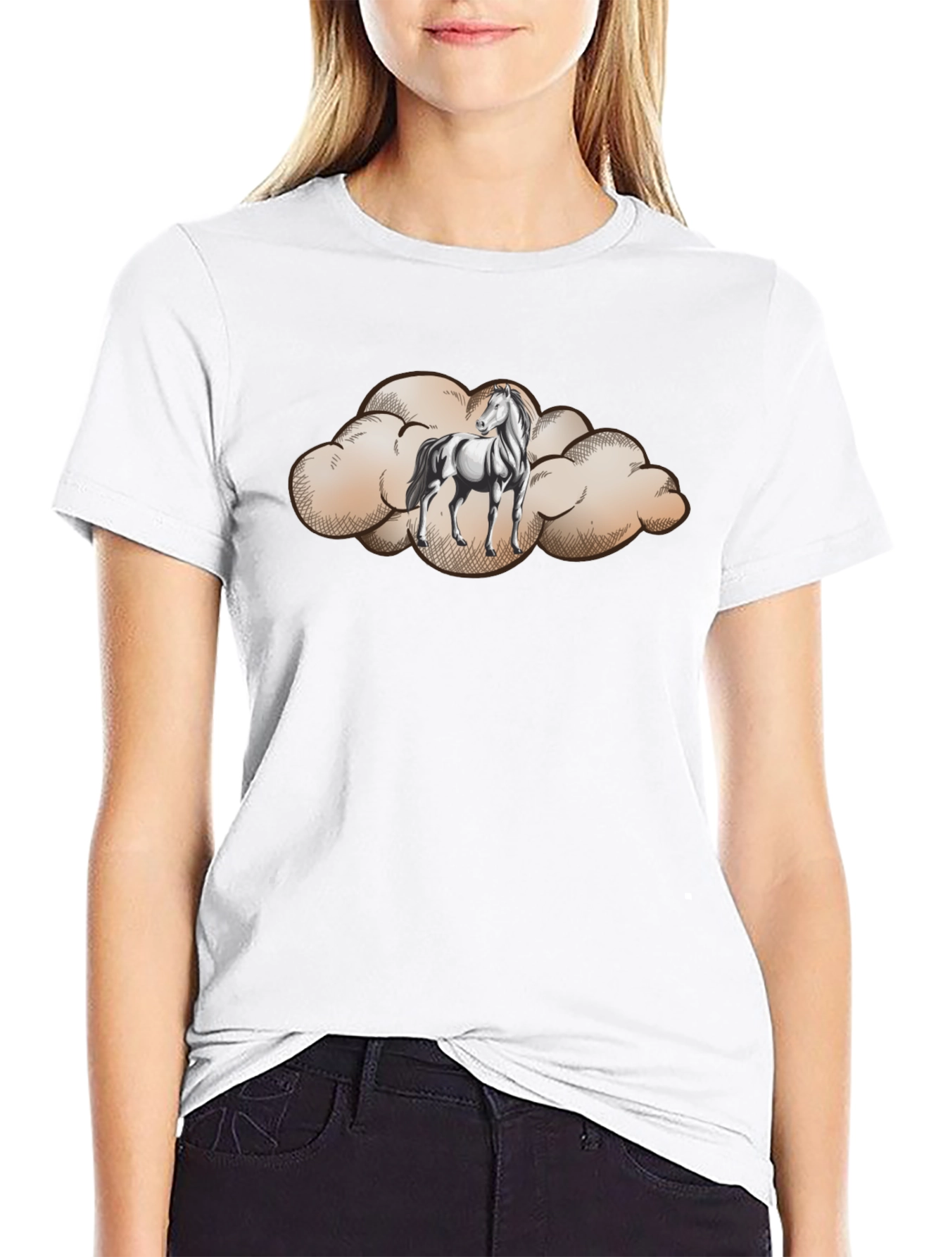 Cloud Horse Graphic Tee - Unique Design