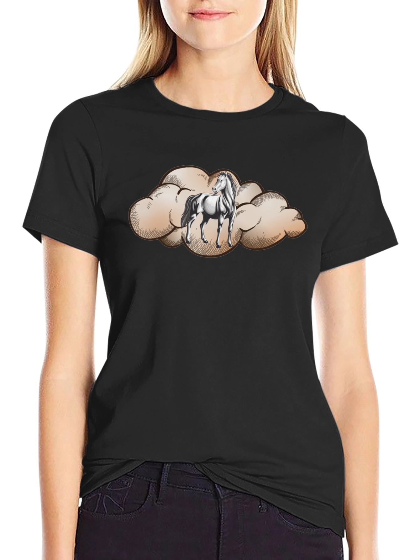 Cloud Horse Graphic Tee - Unique Design