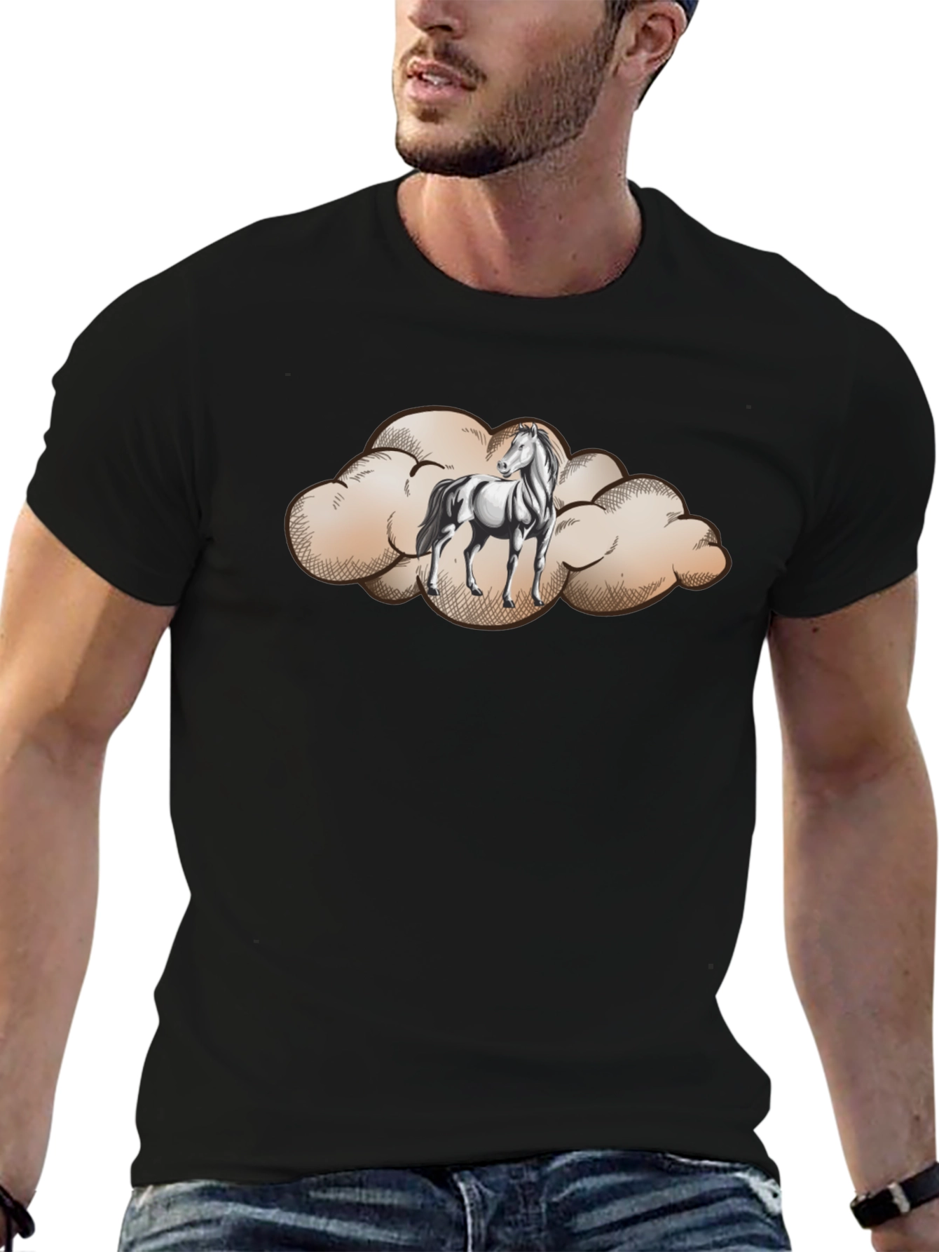 Cloud Horse Graphic Tee - Unique Design