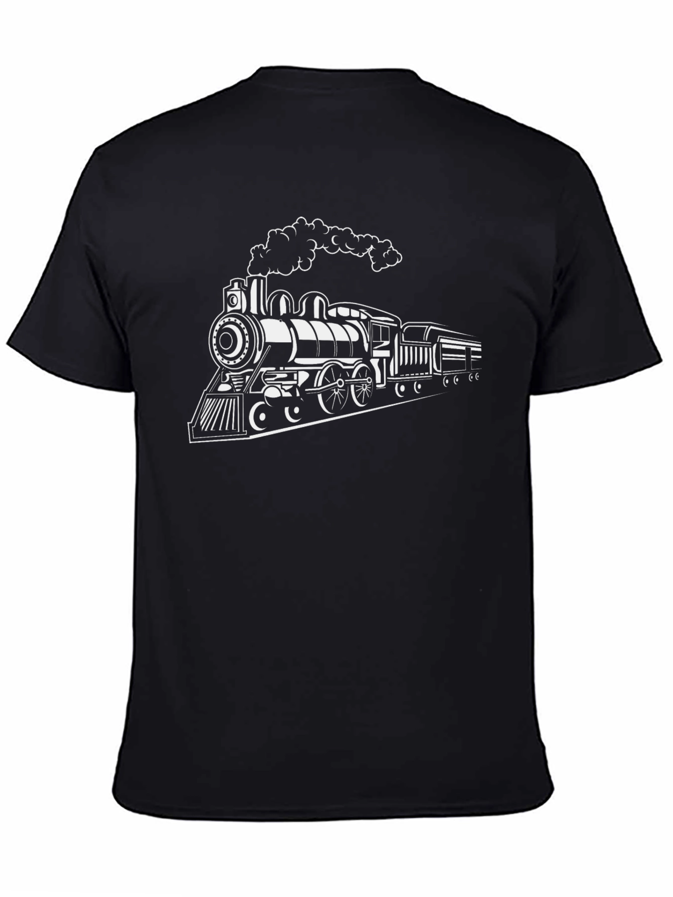 Classic Train Graphic Tee - Black Cotton