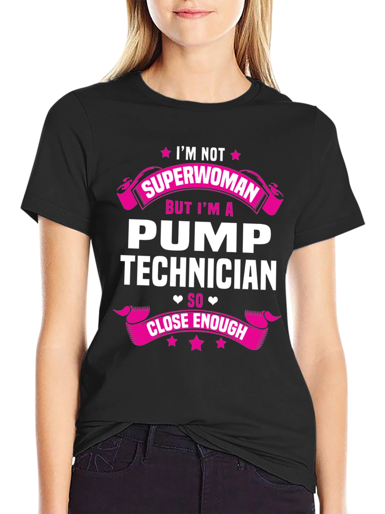 Pump Technician Superwoman Funny T-Shirt