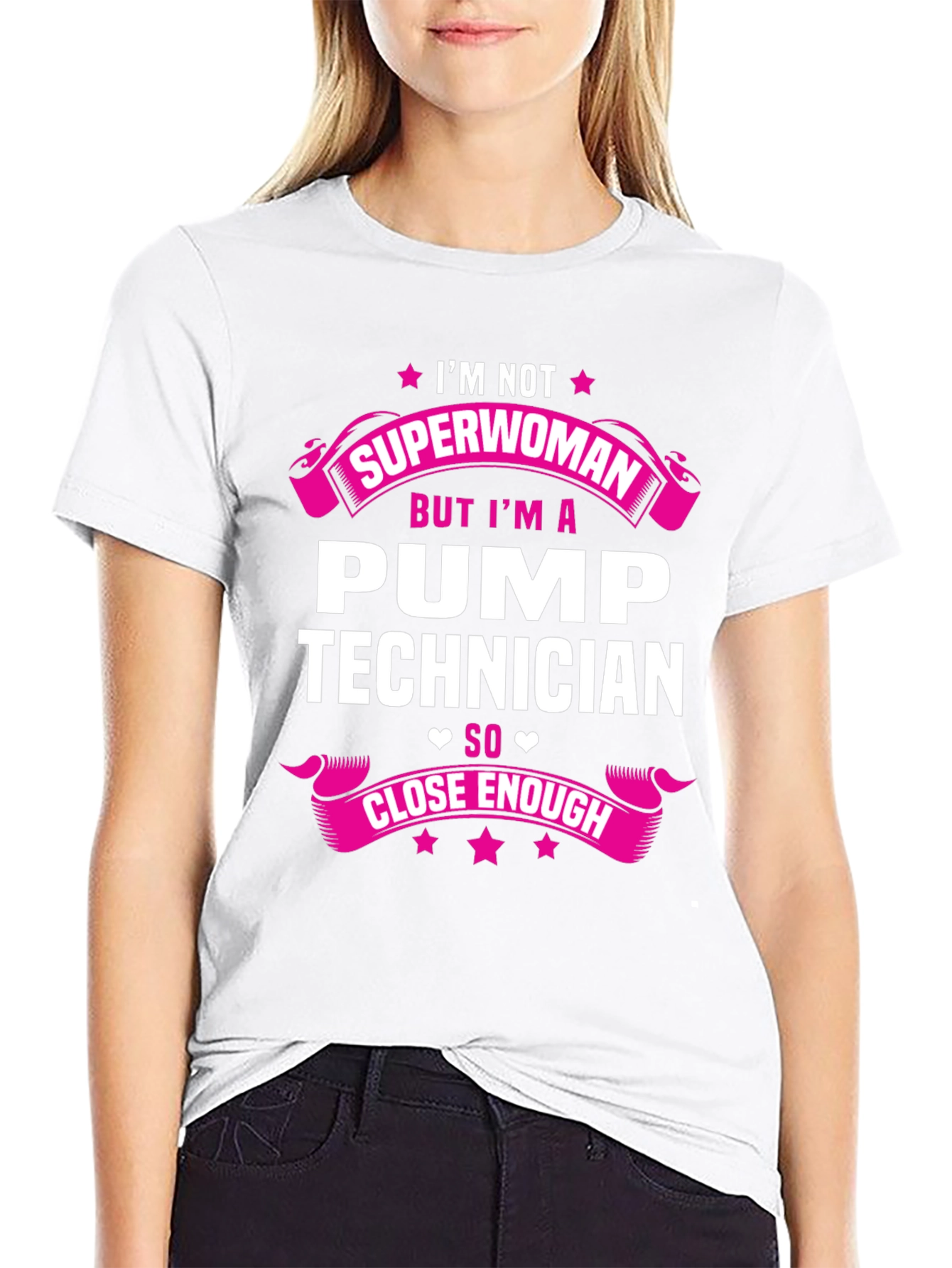 Pump Technician Superwoman Funny T-Shirt