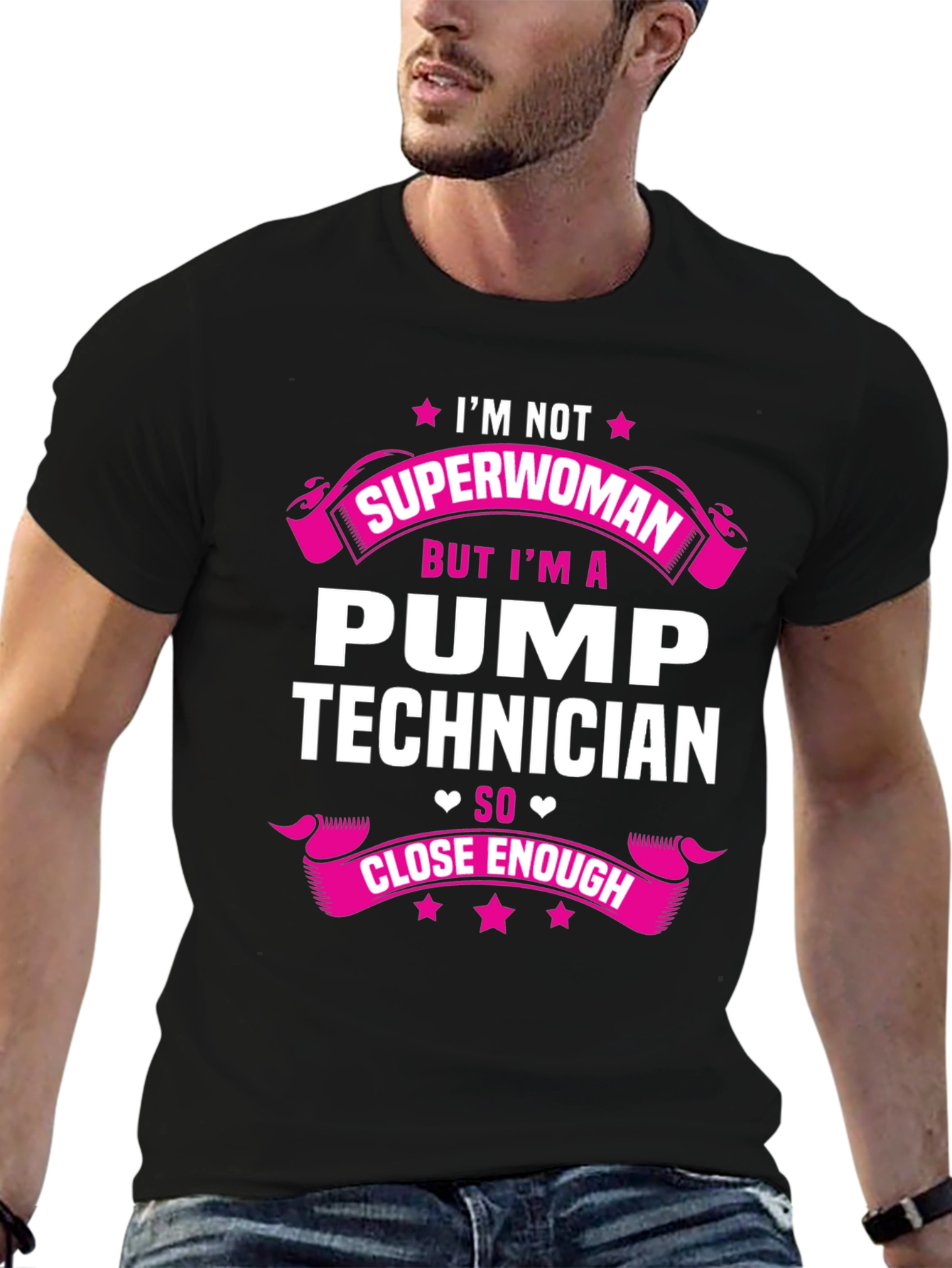 Pump Technician Superwoman Funny T-Shirt