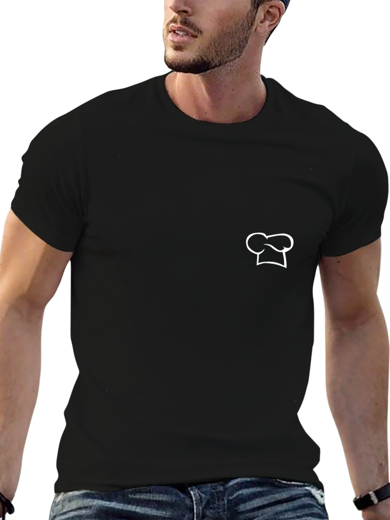Chef Hat Graphic T-Shirt - Black